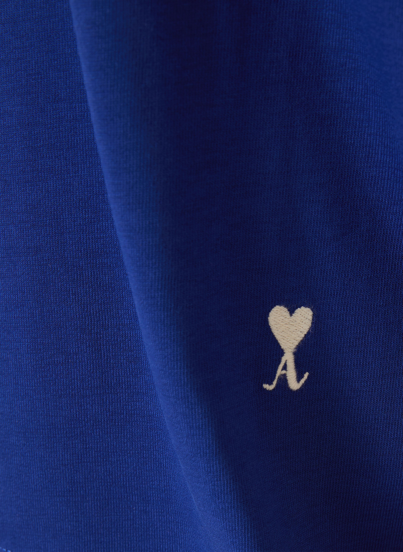AMI PARIS T-shirt: BLAUW / WIT