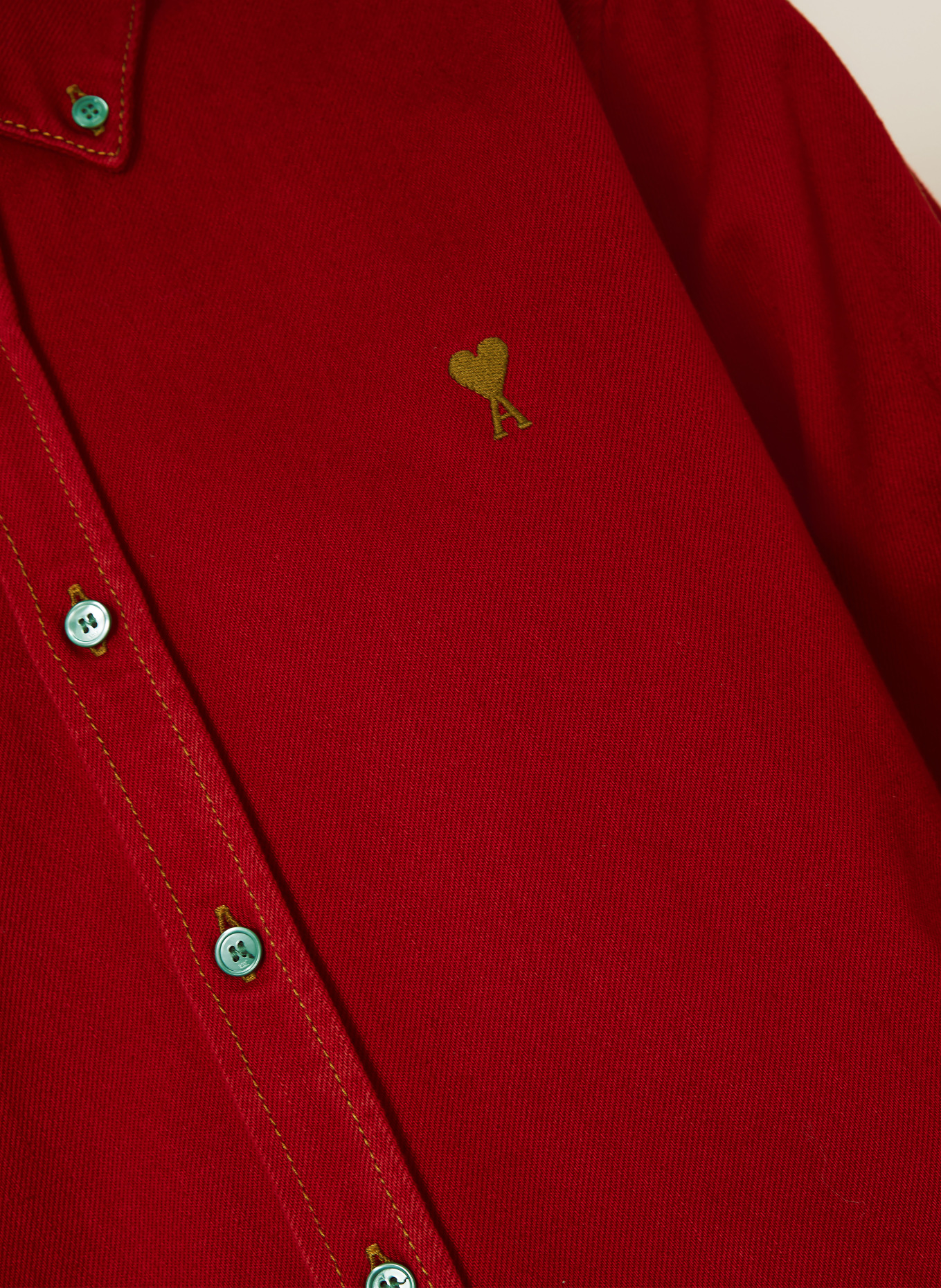 AMI PARIS Jeansbluse: ROT