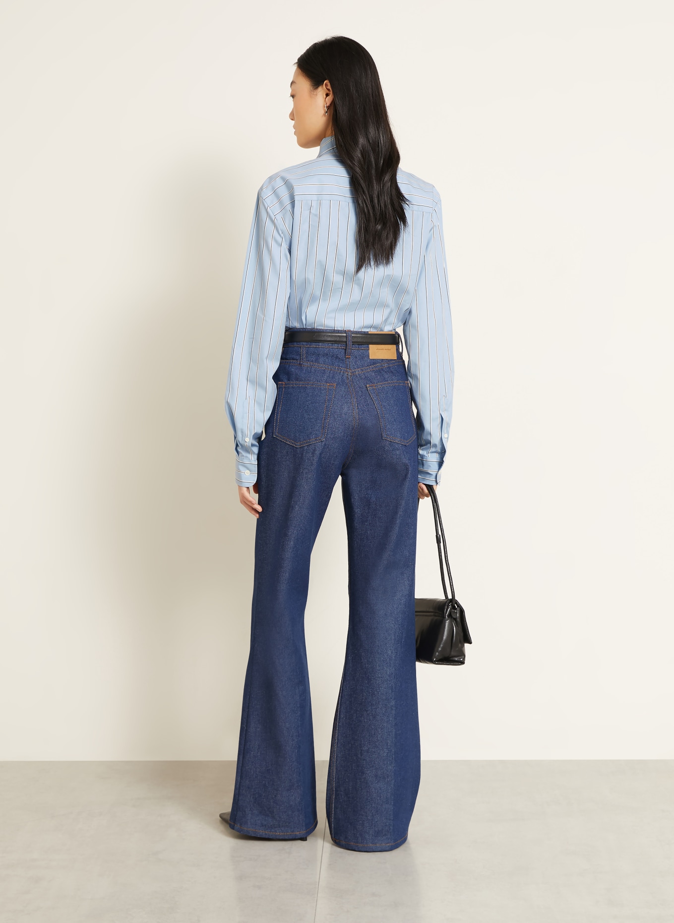 AMI PARIS Chemisier: BLEU CLAIR / BLANC / NOIR