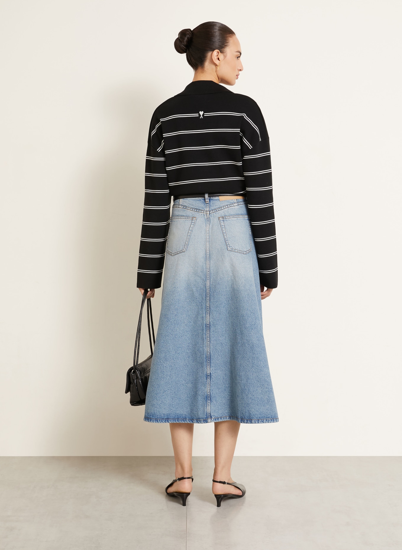 AMI PARIS Jeansrock: HELLBLAU