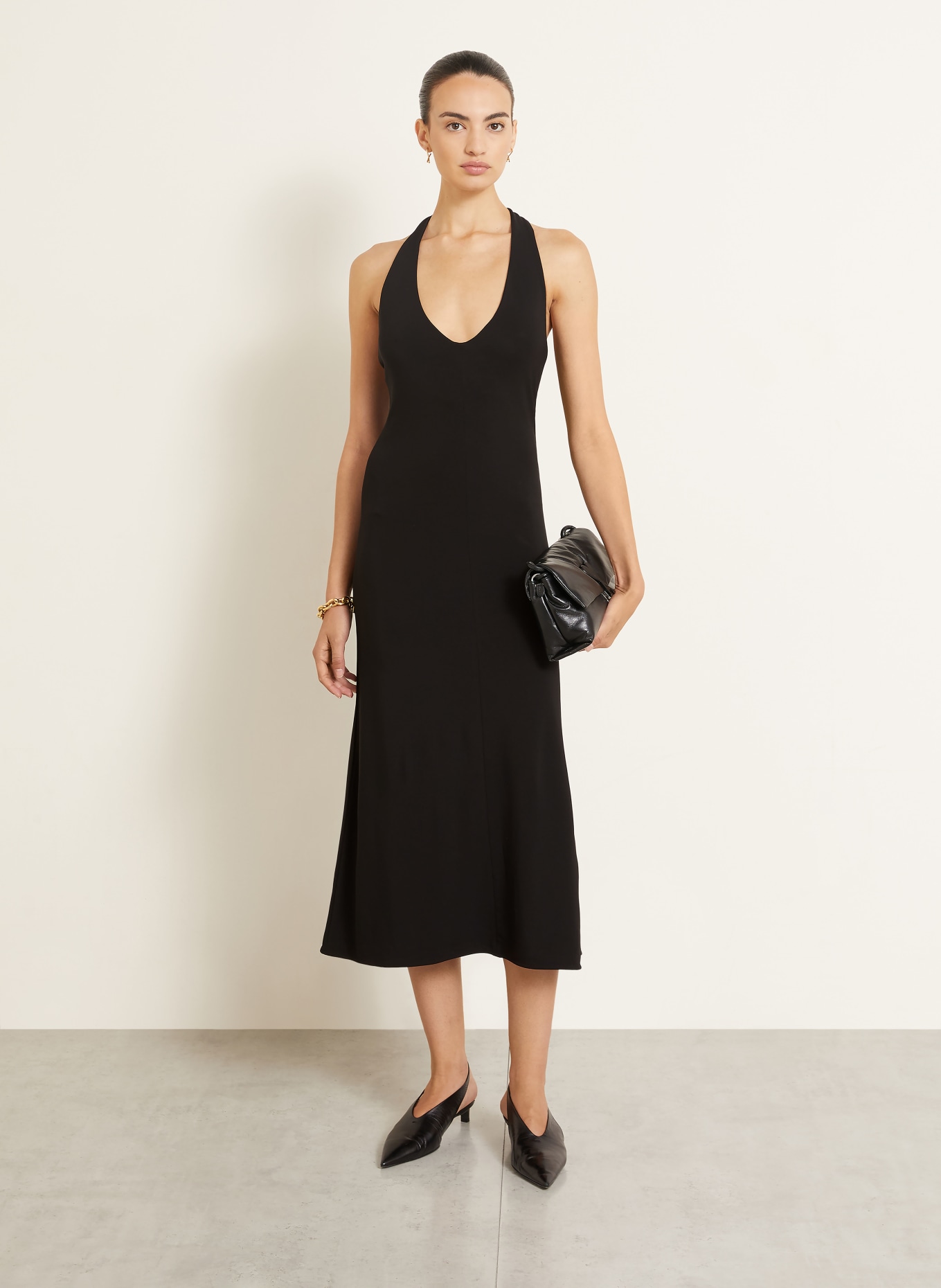AMI PARIS Jersey dress: BLACK
