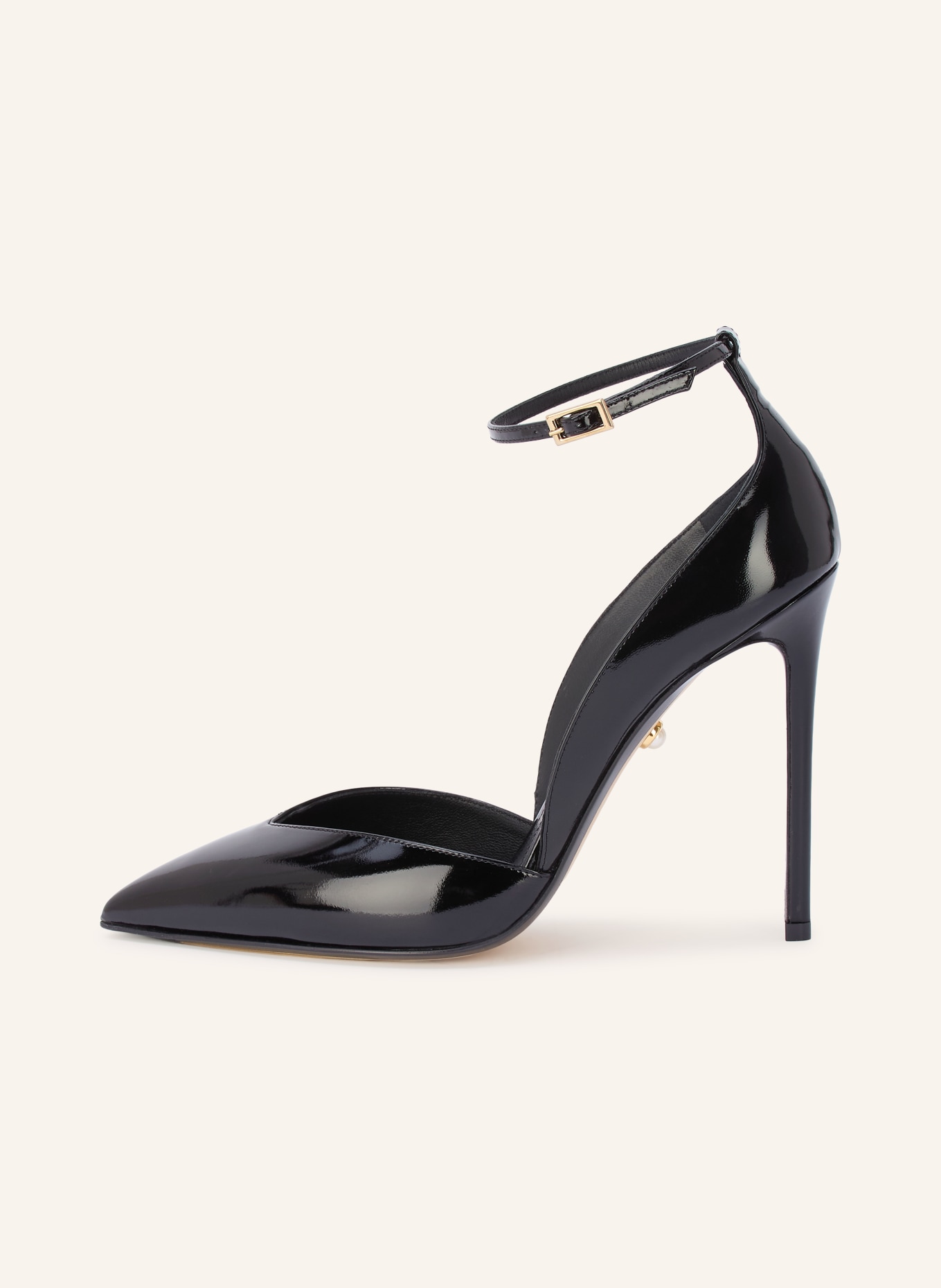 ALEVI CAMILLA Patent leather pumps: BLACK / GOLD