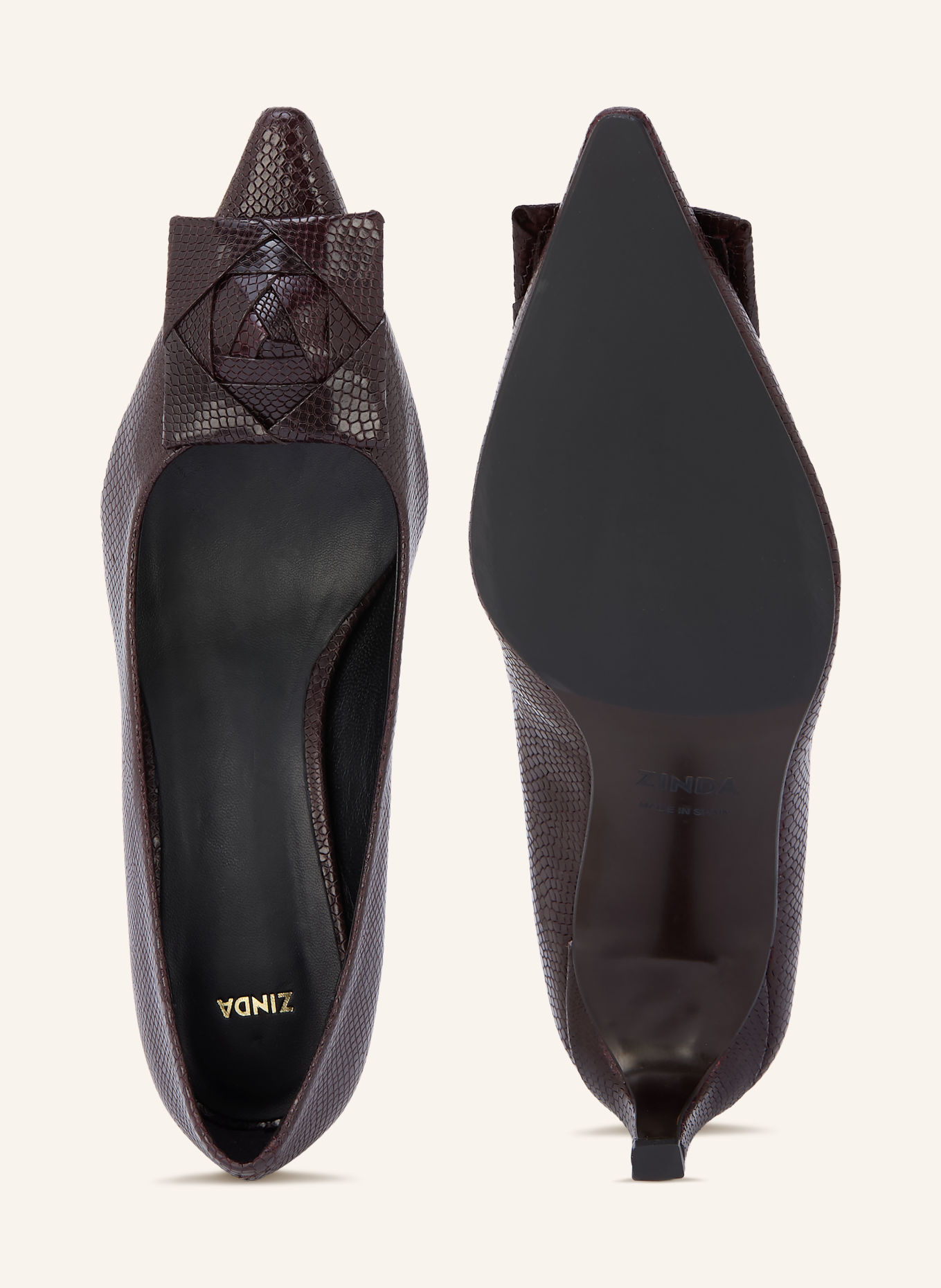 ZINDA Escarpins: MARRON FONCÉ
