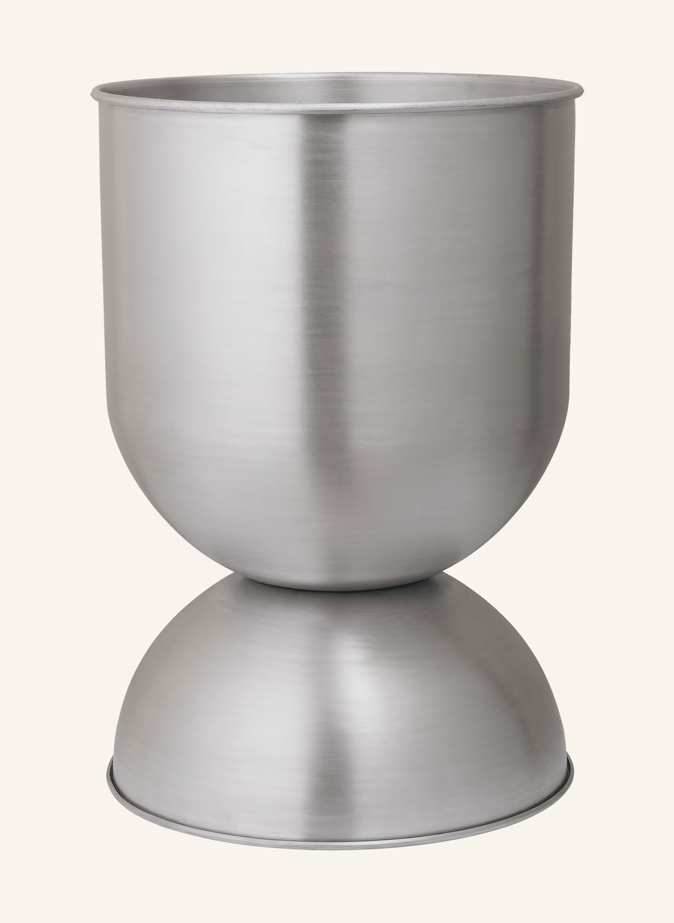 Ferm LIVING Cache-pot HOURGLASS: ARGENT