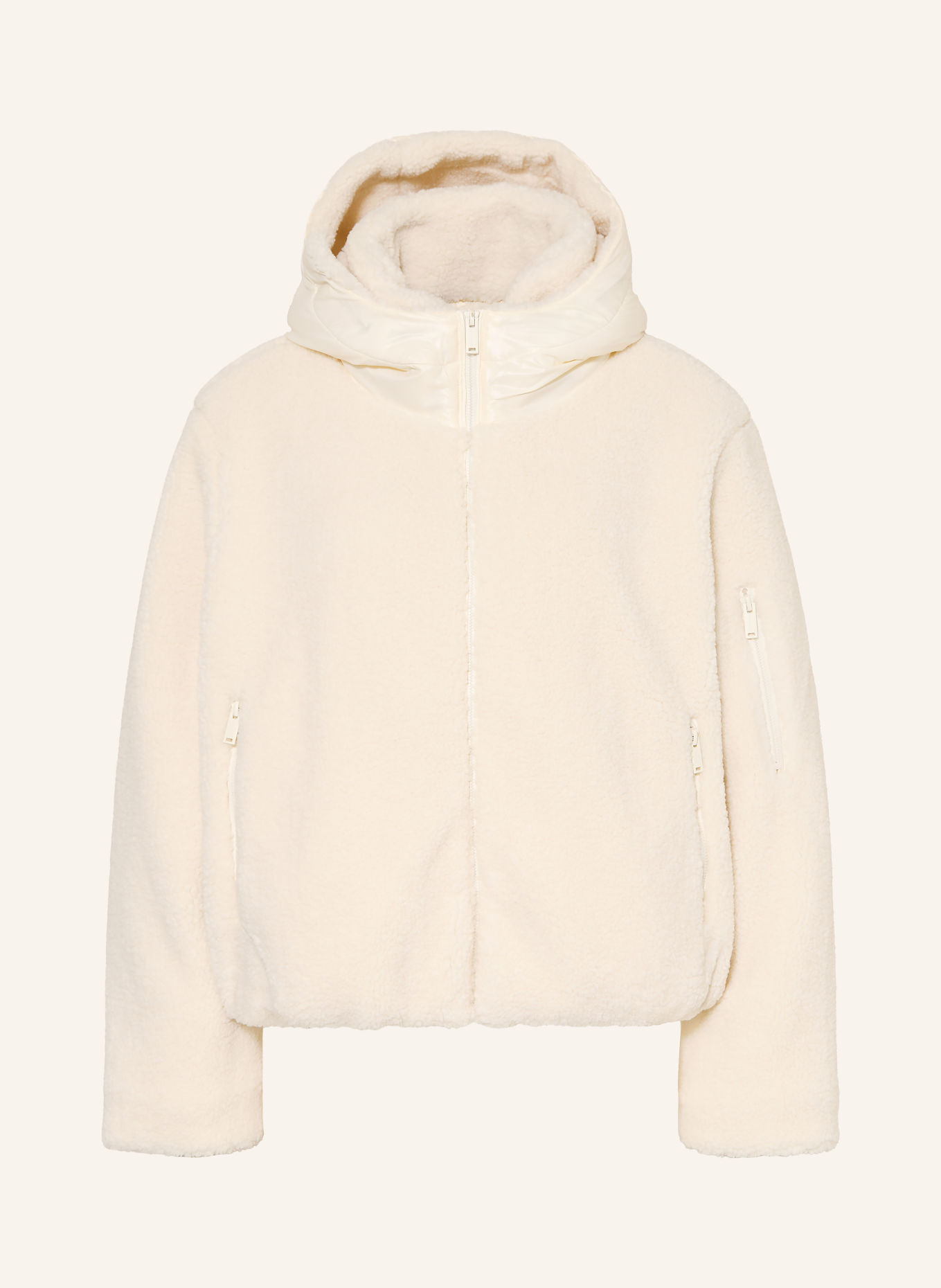 RINO & PELLE JAYLA Teddy Fur Jacket in a Mix of Materials: CREAM