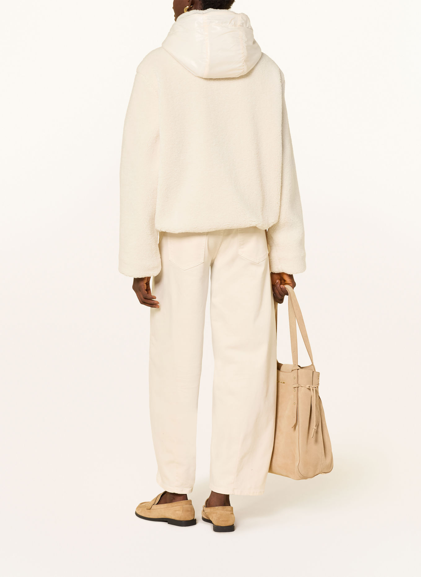 RINO & PELLE JAYLA Teddy Fur Jacket in a Mix of Materials: CREAM