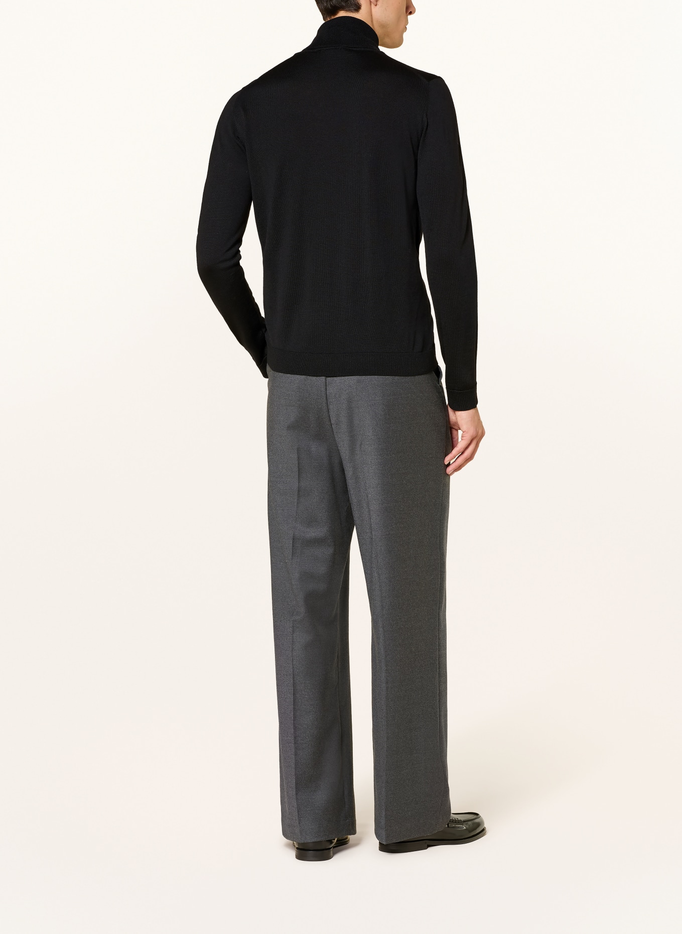roberto collina Rollkragenpullover aus Merinowolle: SCHWARZ