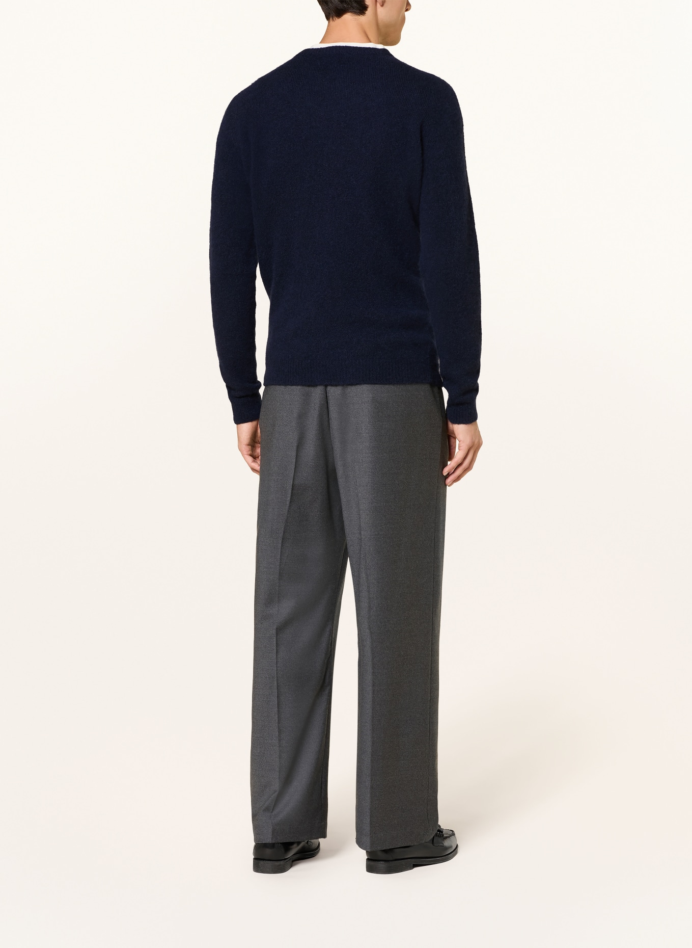roberto collina Pull en cachemire: BLEU FONCÉ
