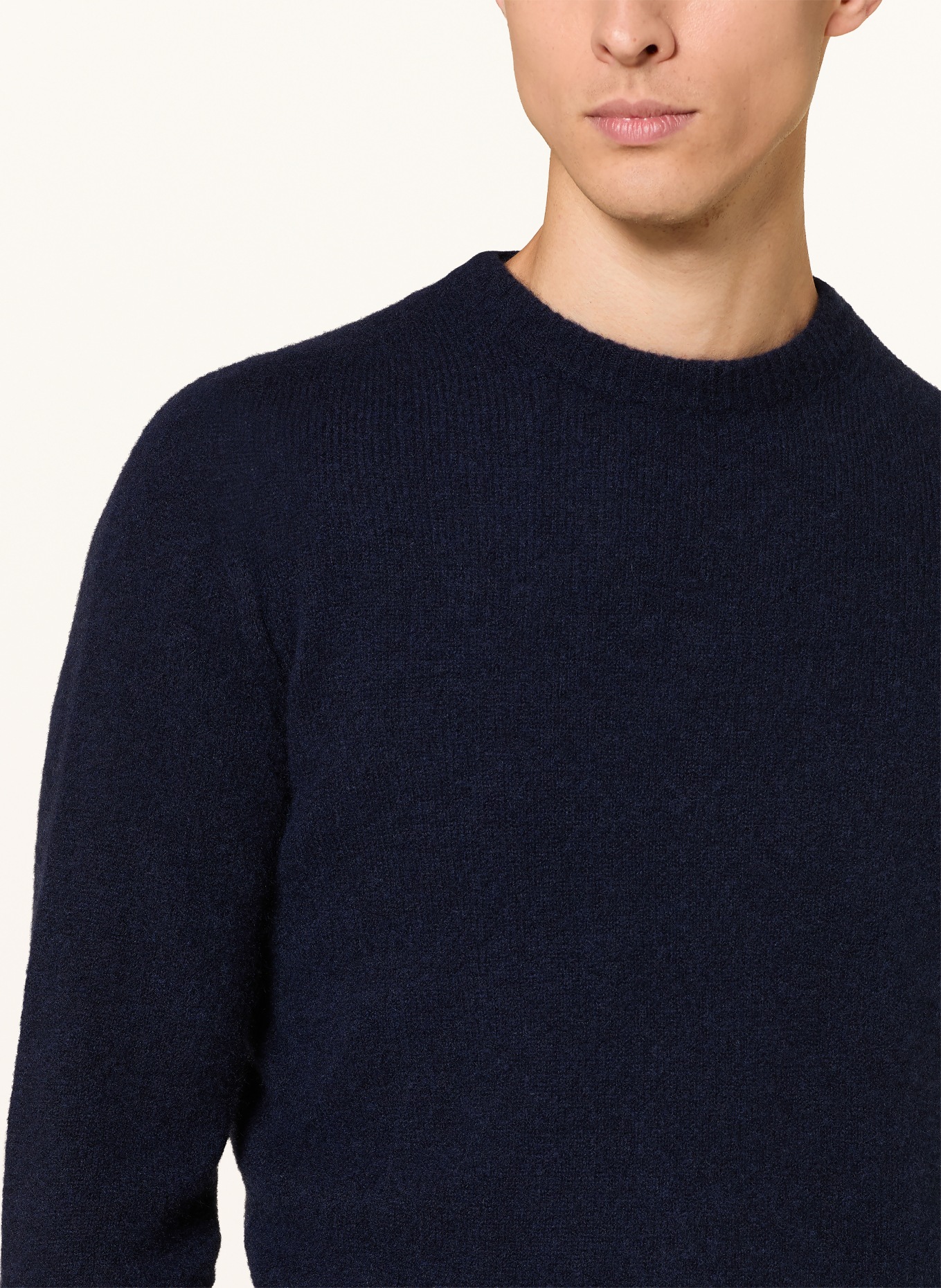 roberto collina Pull en cachemire: BLEU FONCÉ