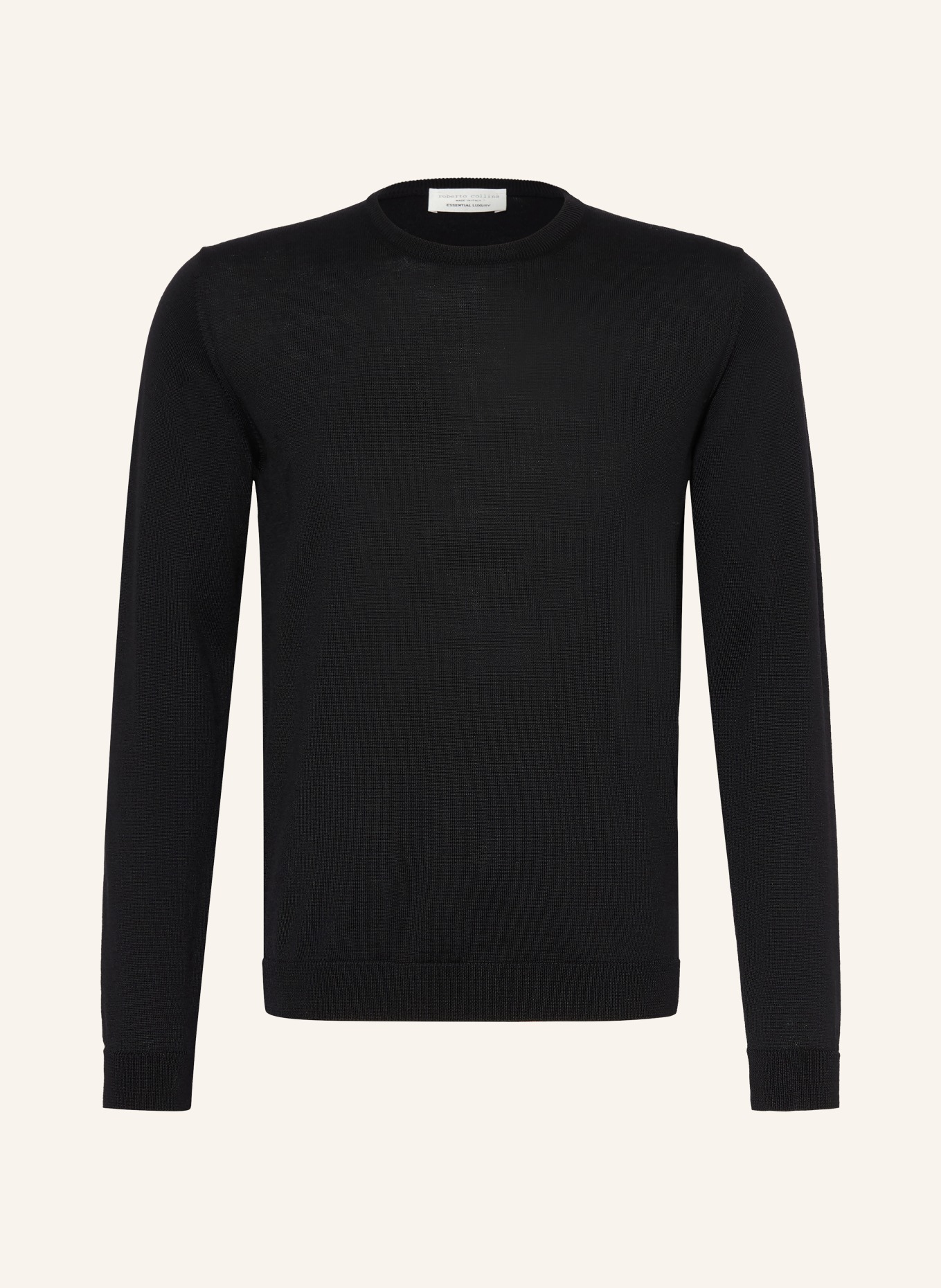 roberto collina Merino wool sweaters: BLACK