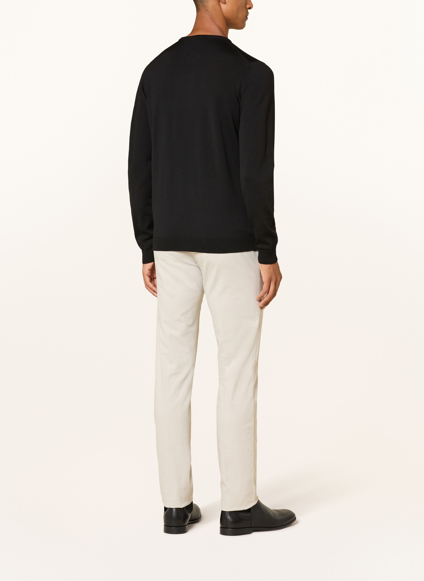 roberto collina Merino wool sweaters: BLACK