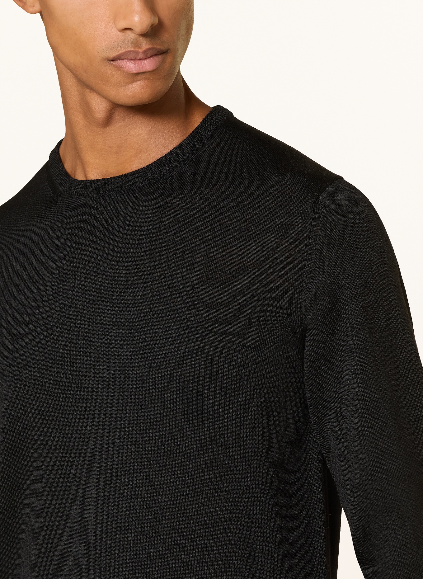 roberto collina Merino wool sweaters: BLACK