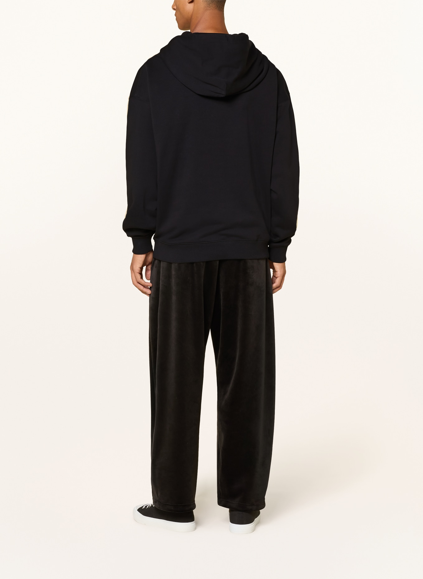 Y-3 LIQUID LOGO Hoodie: BLACK / SILVER