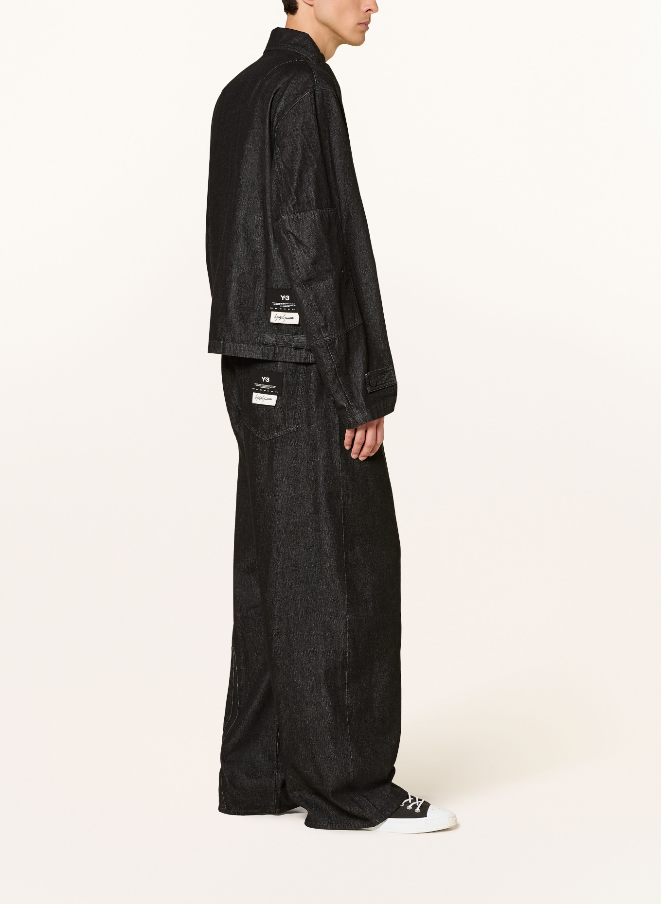 Y-3 Jean coupe droite: BLACK