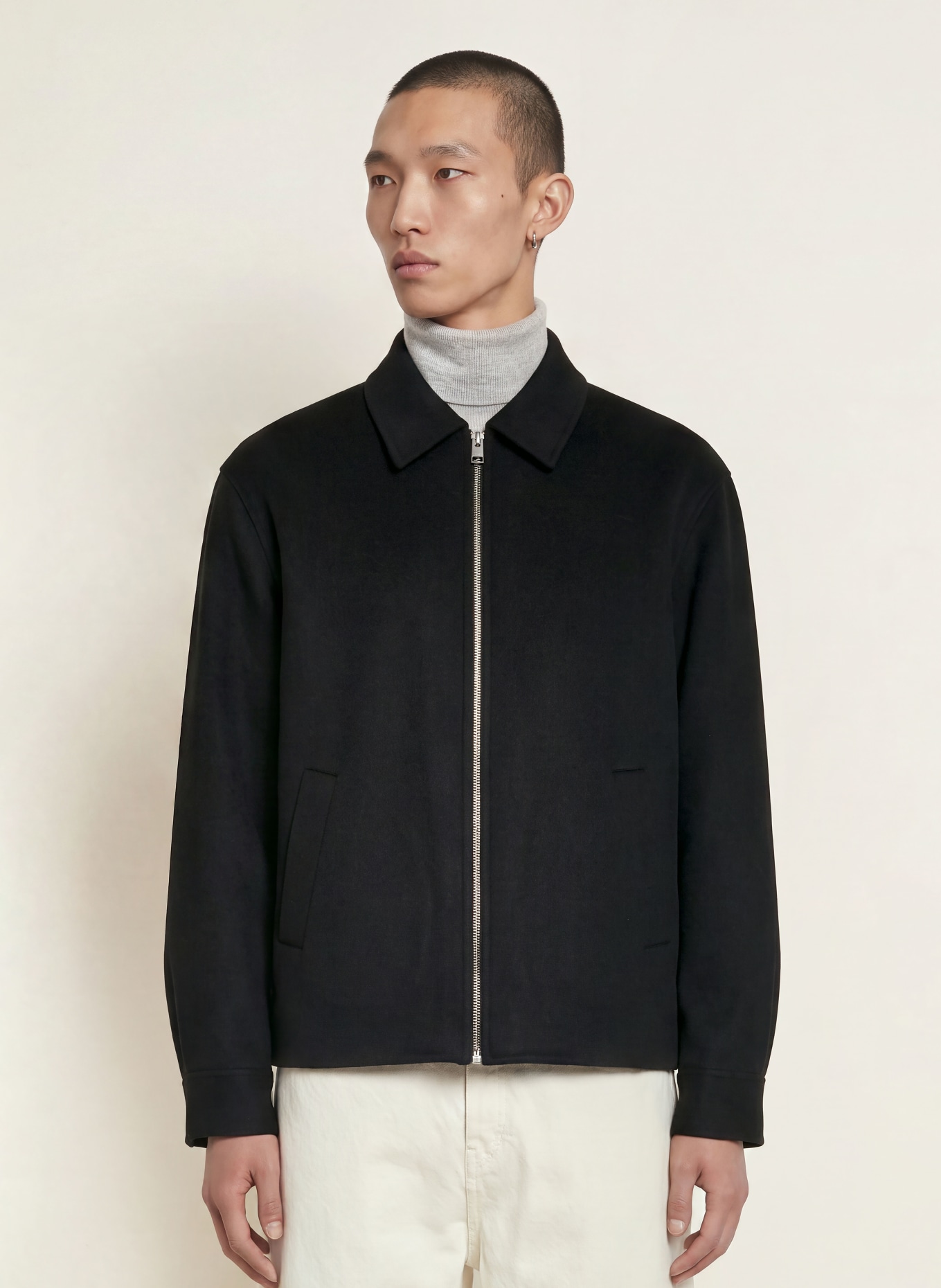 FRAME Overjacket: ZWART