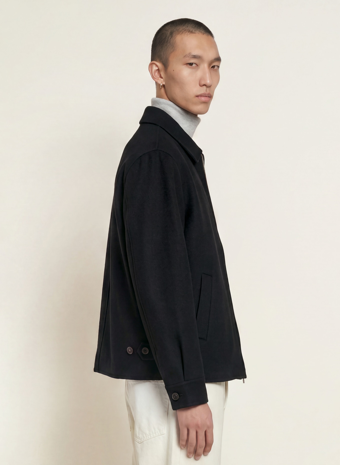 FRAME Overjacket: ZWART