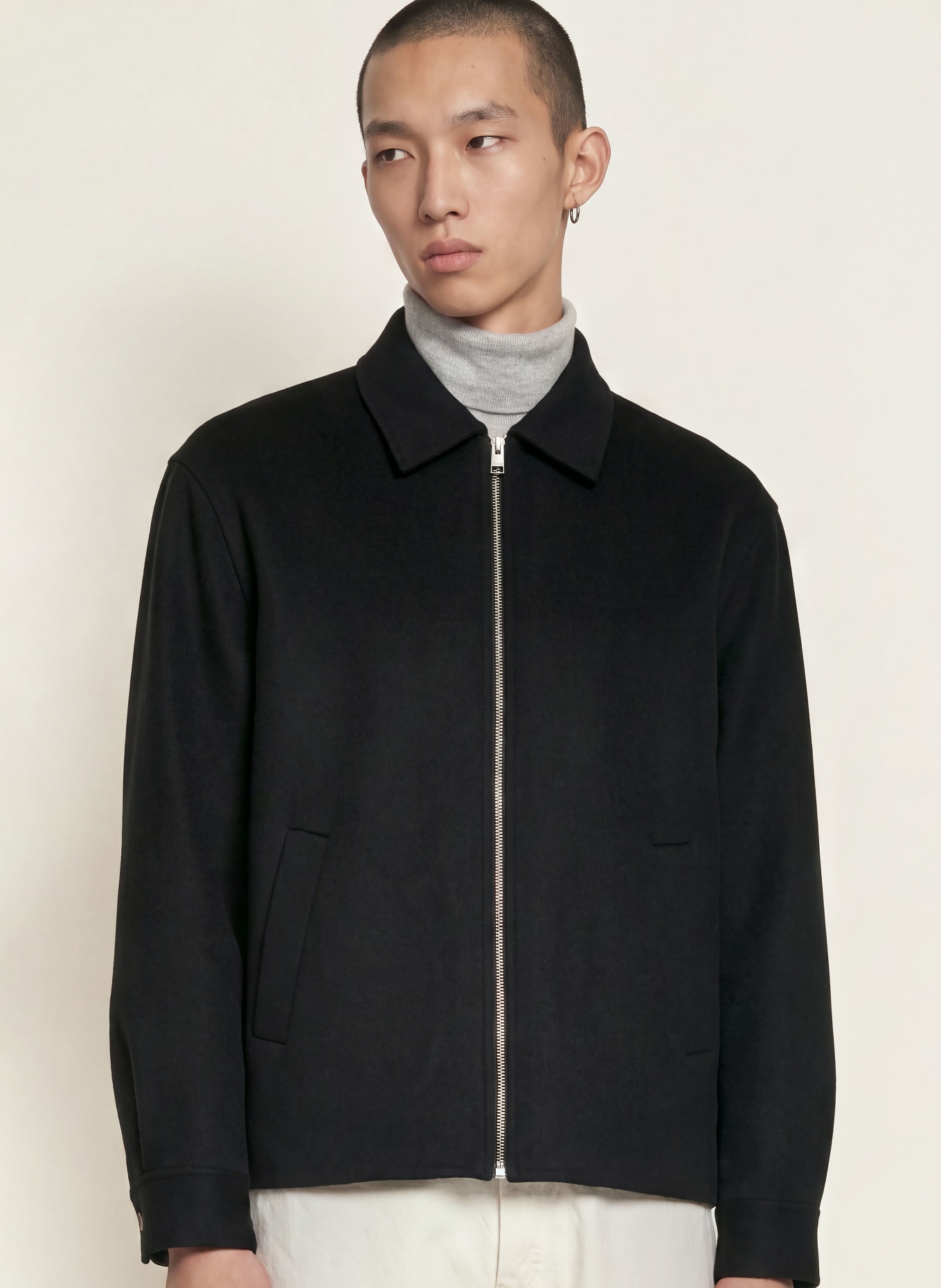 FRAME Overjacket: ZWART