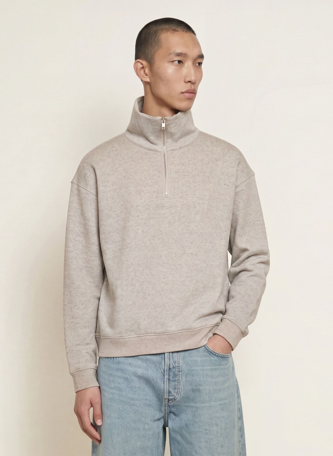 FRAME Sweat-Troyer: GRAU