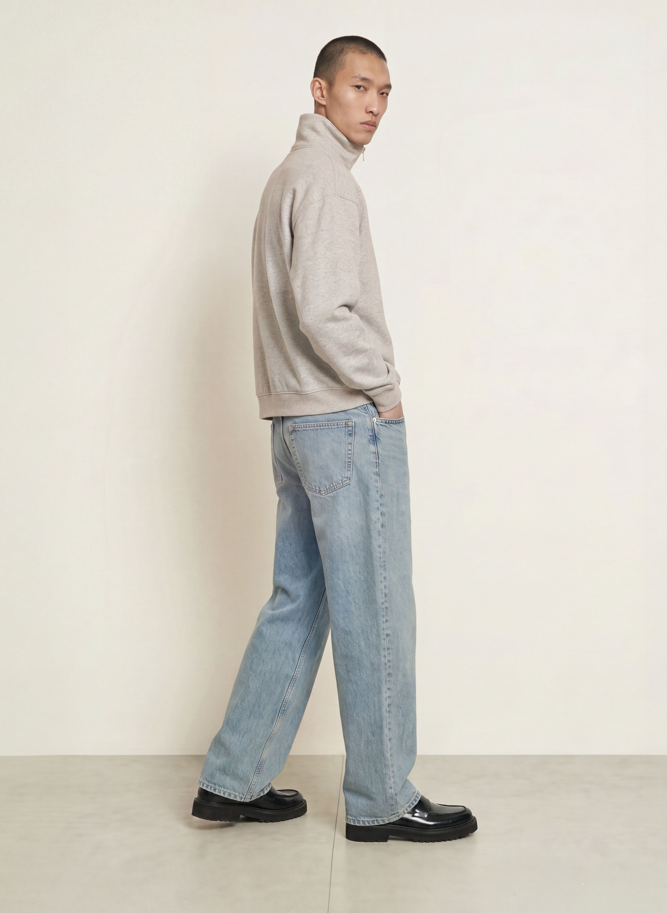 FRAME Sweat-Troyer: GRAU