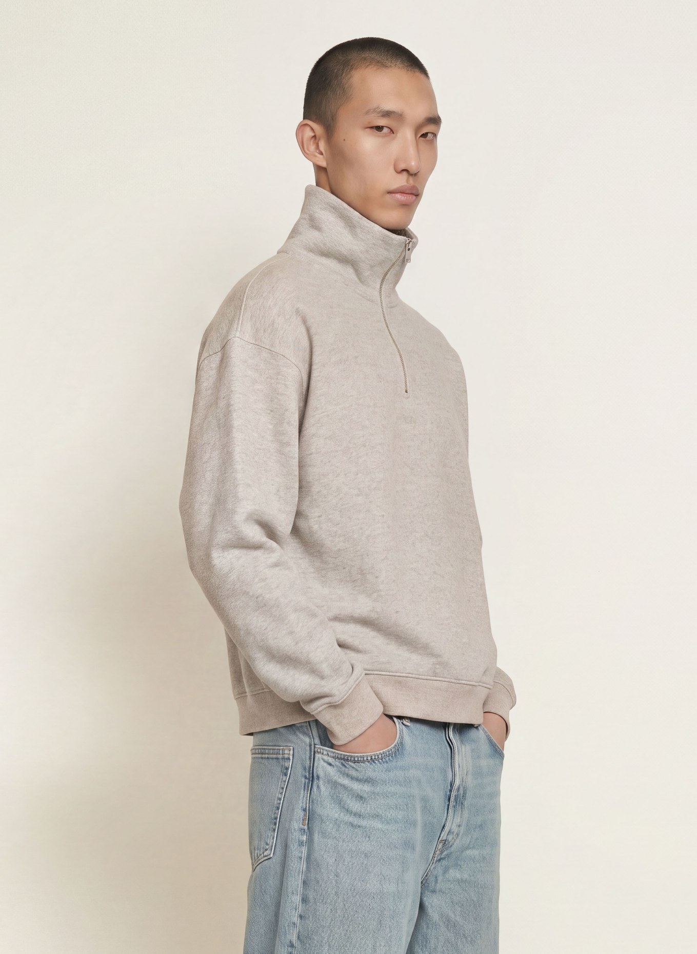 FRAME Sweat-Troyer: GRAU