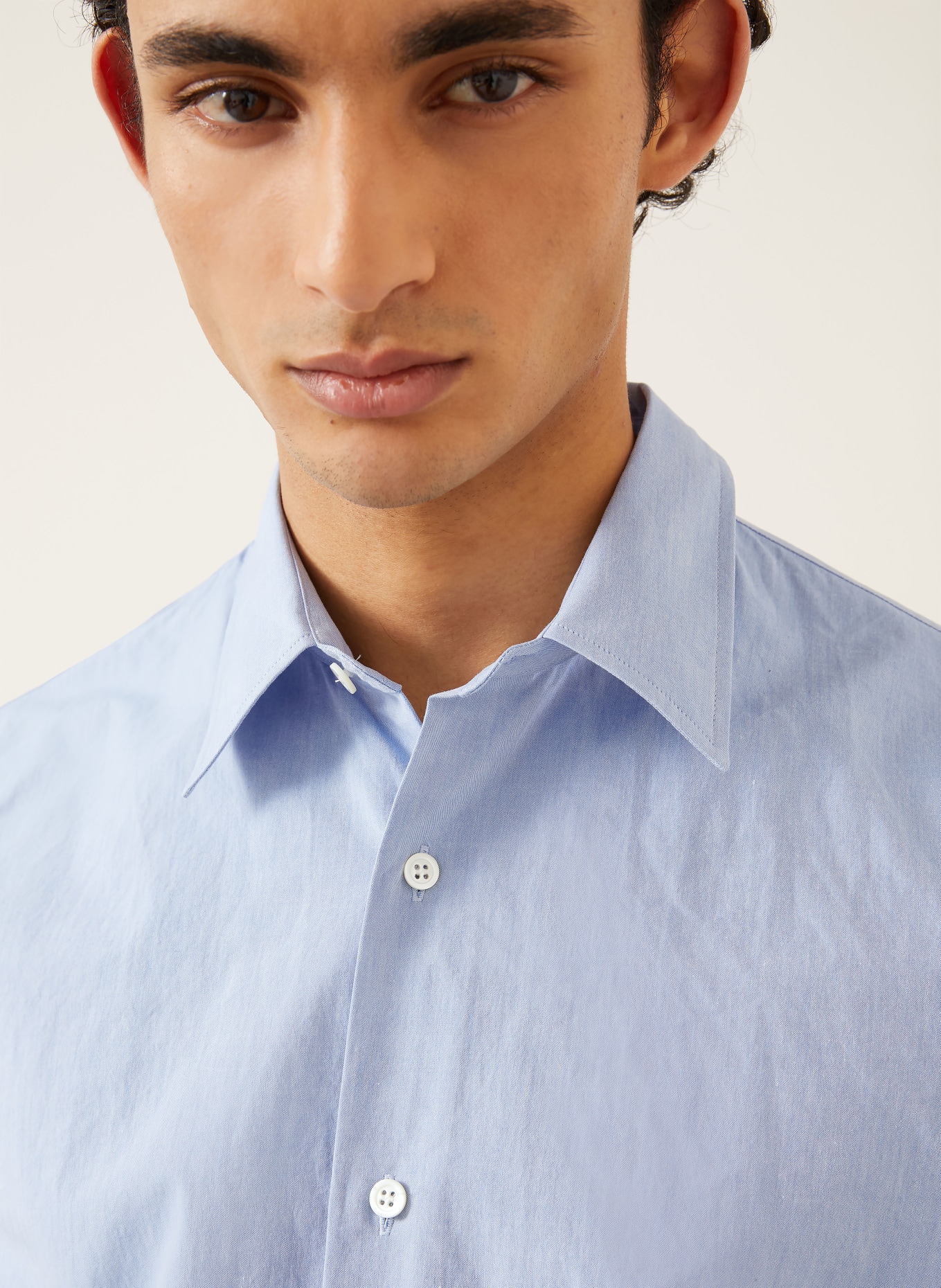 DRIES VAN NOTEN CAPER Comfort Fit Shirt: LIGHT BLUE