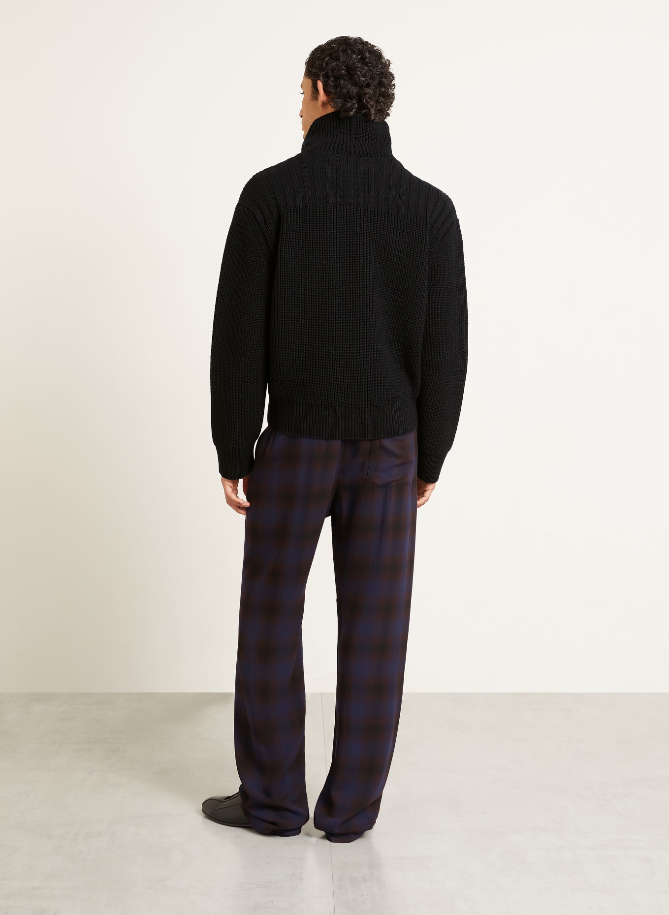 DRIES VAN NOTEN Pletený svetr MARINO: ČERNÁ