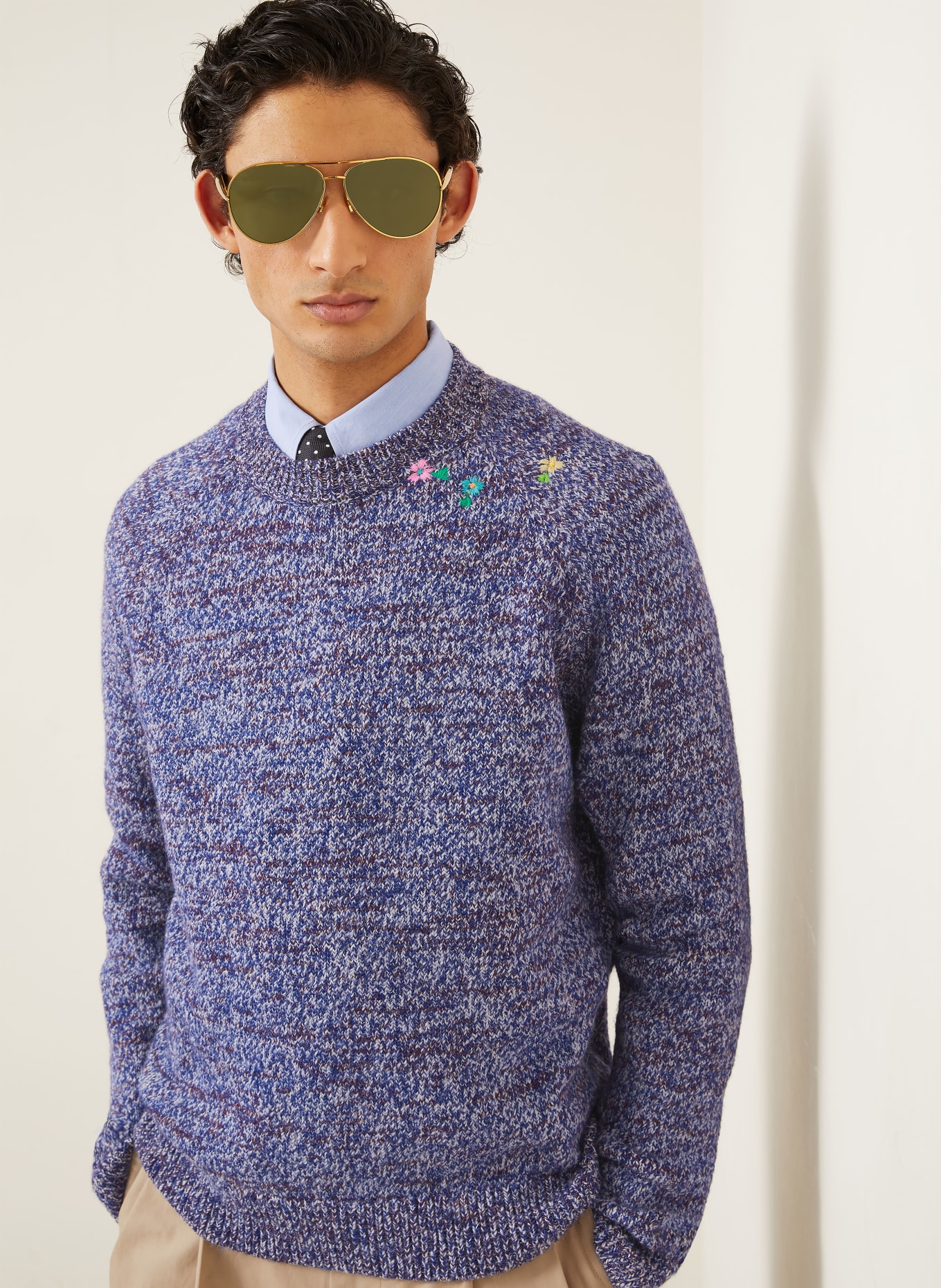 DRIES VAN NOTEN Pull: BLEU CLAIR