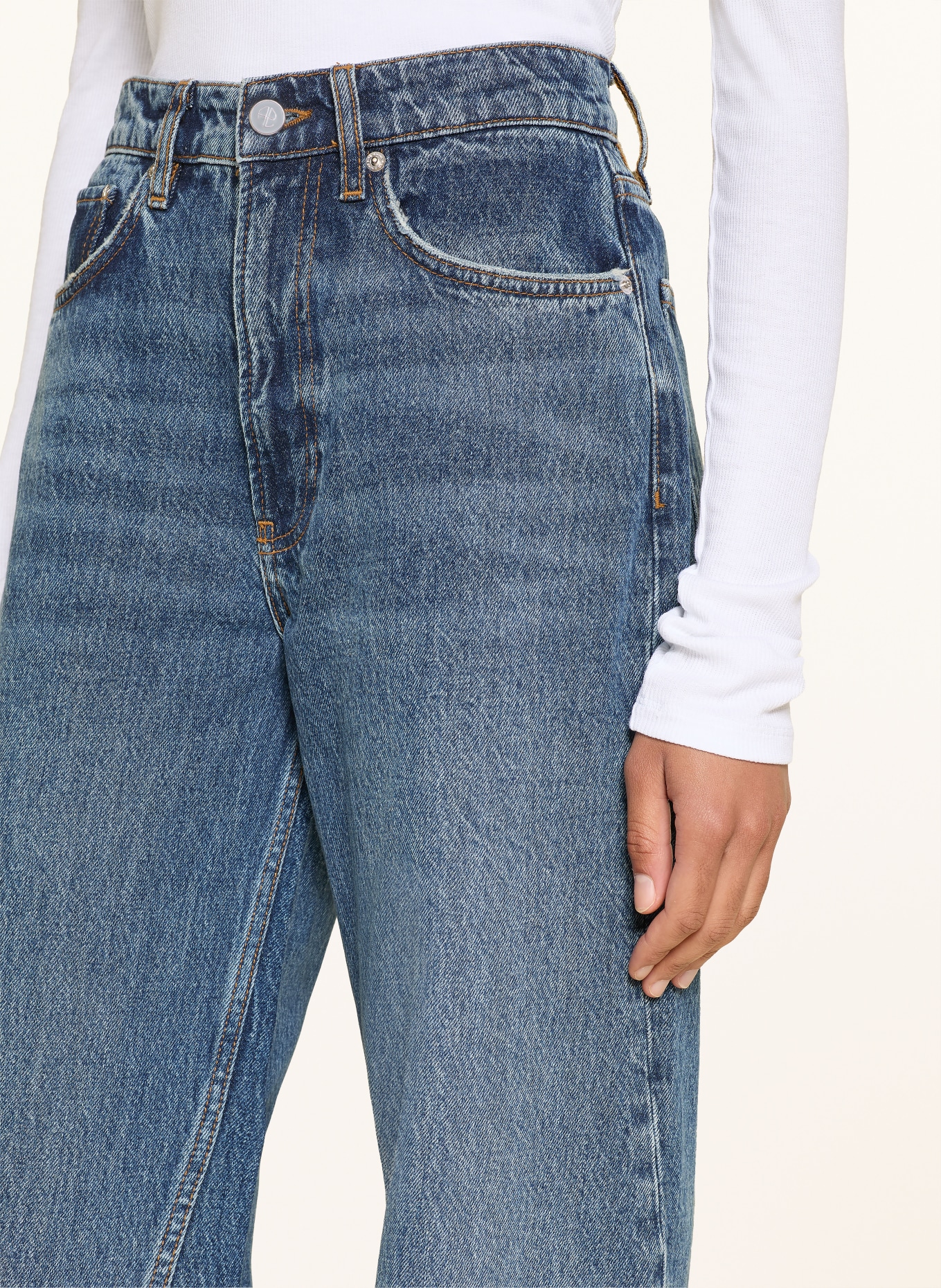 ANINE BING Wide Leg Jeans BRIE: CABANA BLUE CABANA BLUE