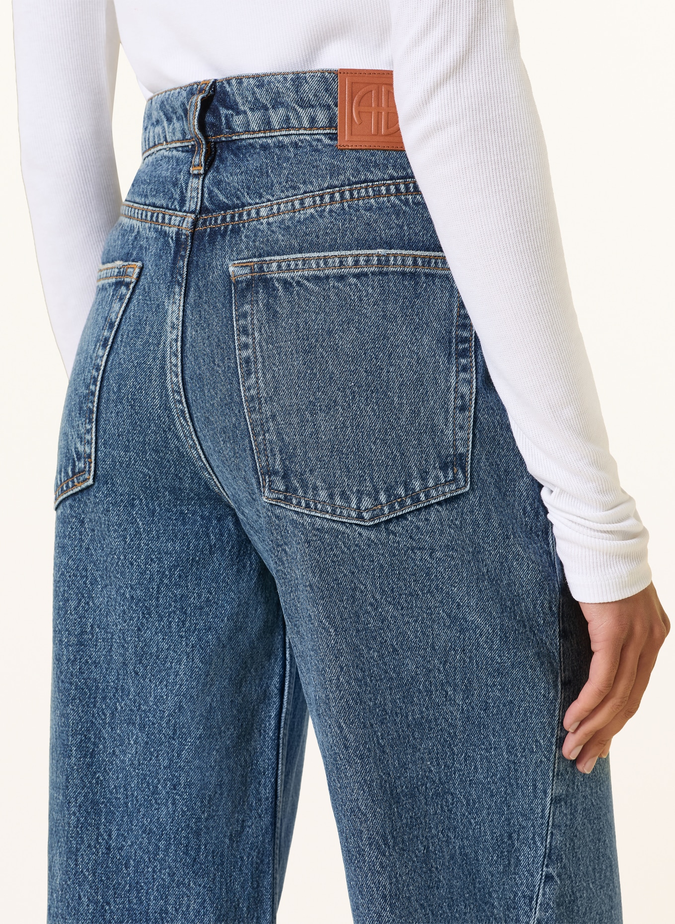ANINE BING Wide Leg Jeans BRIE: CABANA BLUE CABANA BLUE