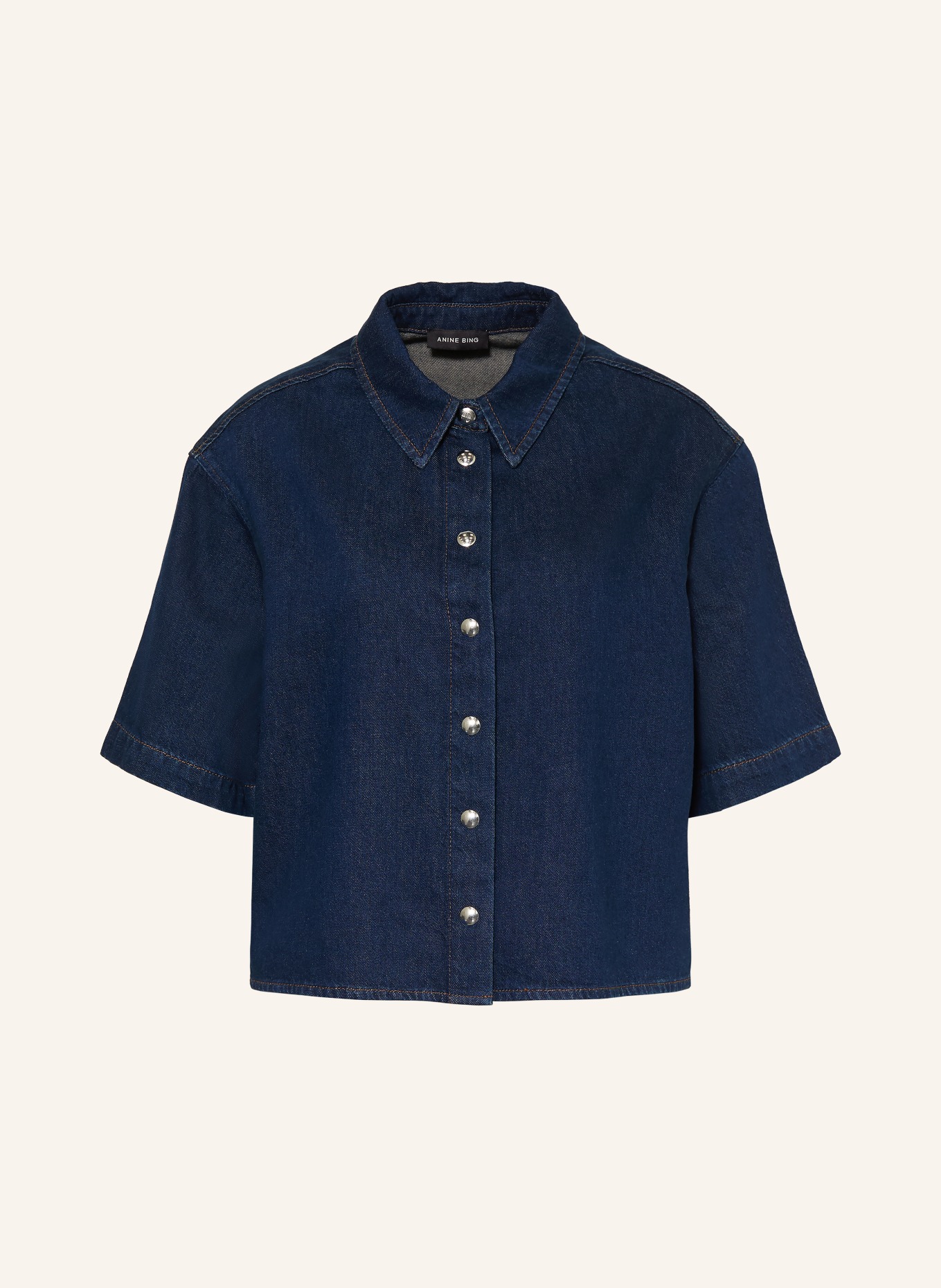 ANINE BING Chemise en jean LINCOLN: BLEU FONCÉ