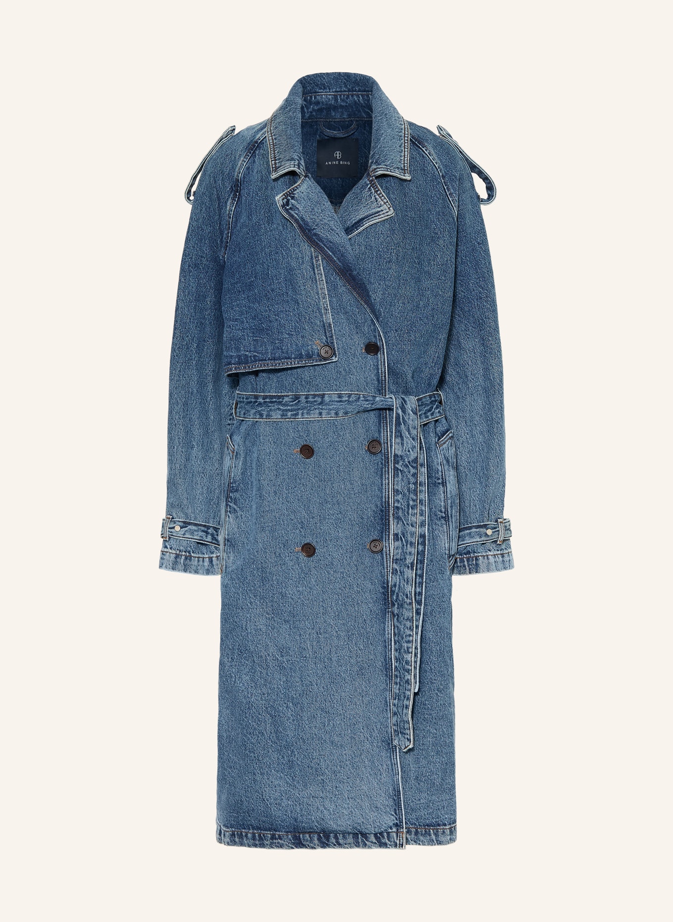ANINE BING Jeansjas RICKIE: BLAUW