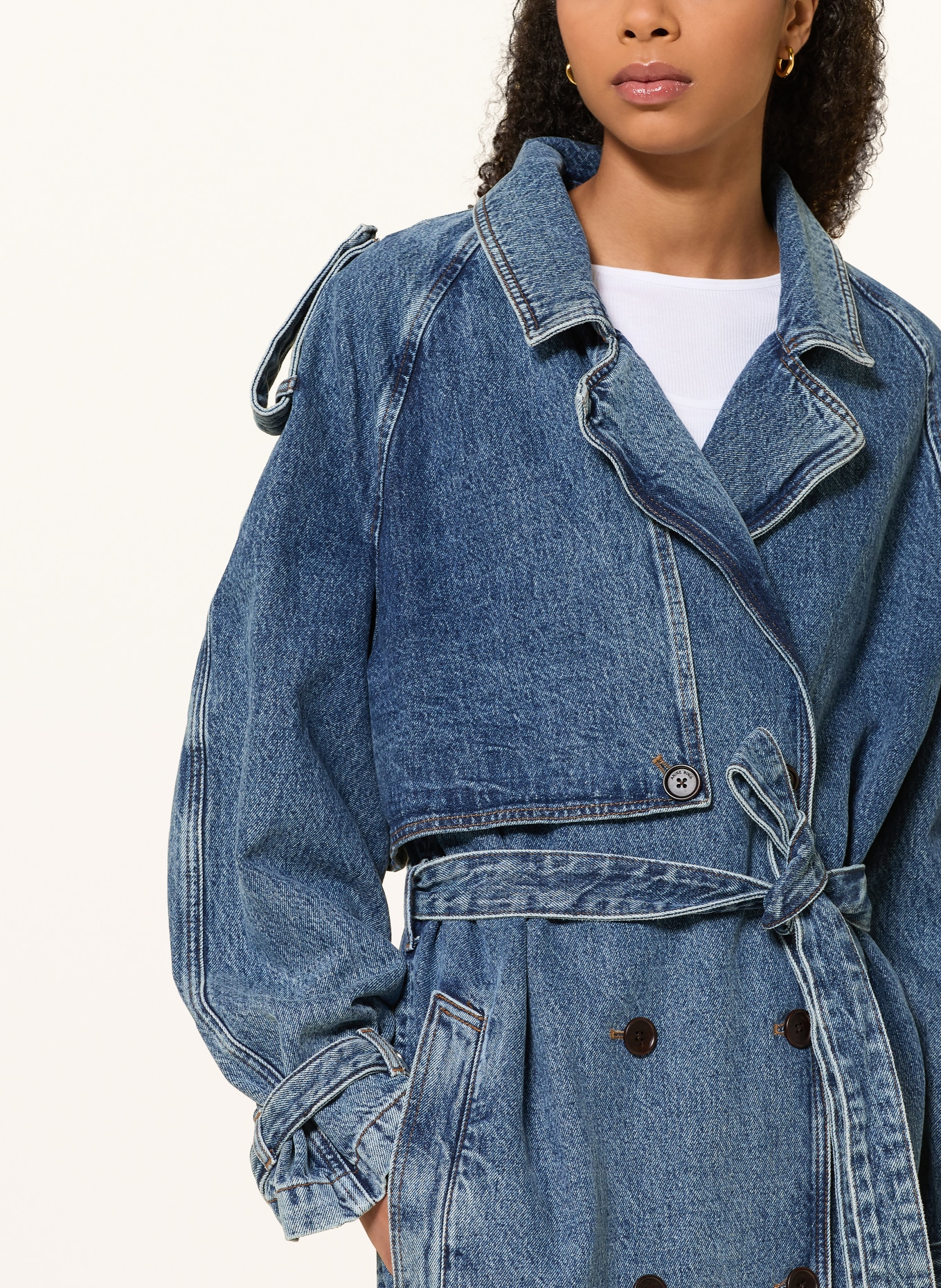ANINE BING Jeansjas RICKIE: BLAUW