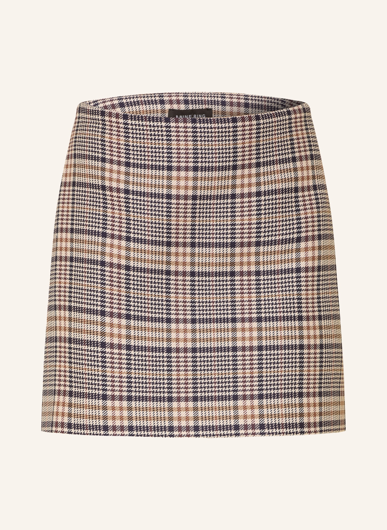 ANINE BING TIERRA Skirt: BEIGE / BROWN / DARK BLUE