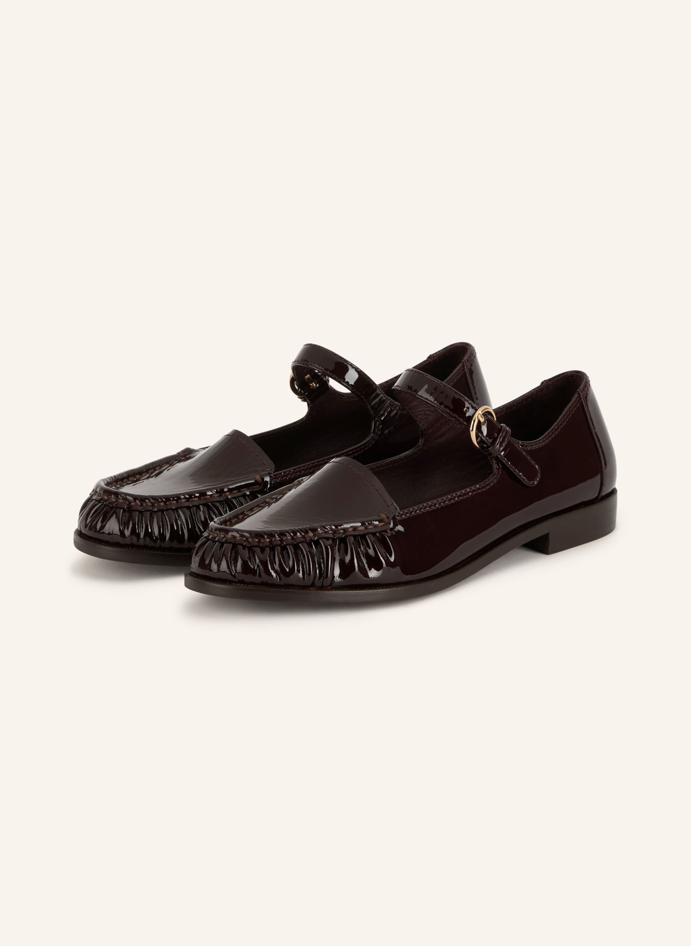 jeffrey campbell Mary-Jane ballerina's LILLITH: MARRON FONCÉ
