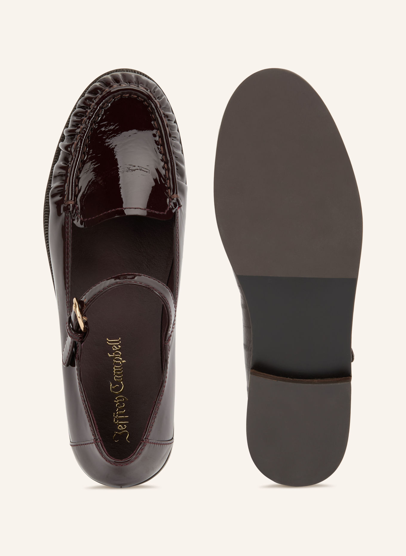 jeffrey campbell Mary-Jane ballerina's LILLITH: MARRON FONCÉ