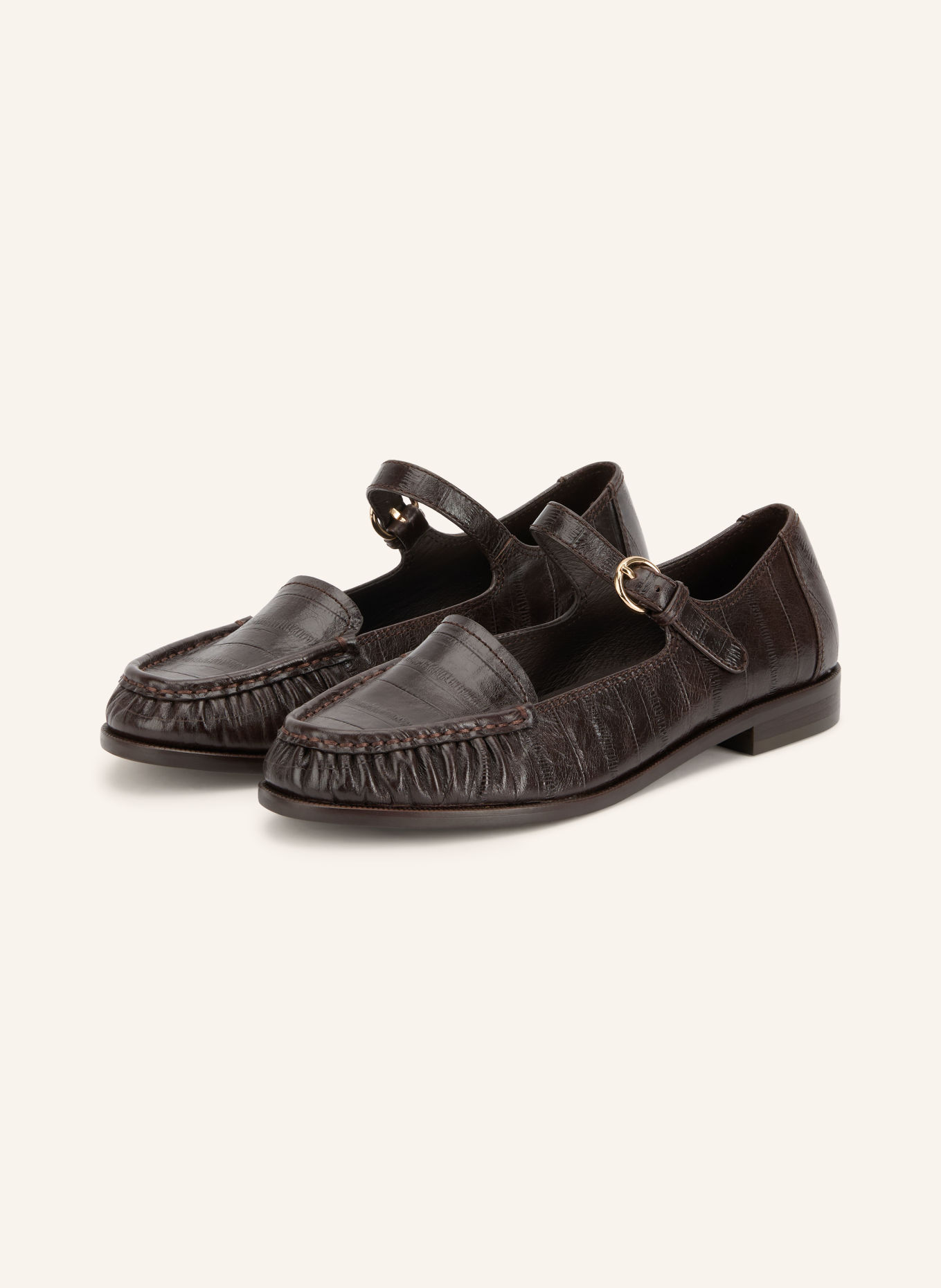 jeffrey campbell Mary-Jane ballerina's LILLITH: MARRON FONCÉ