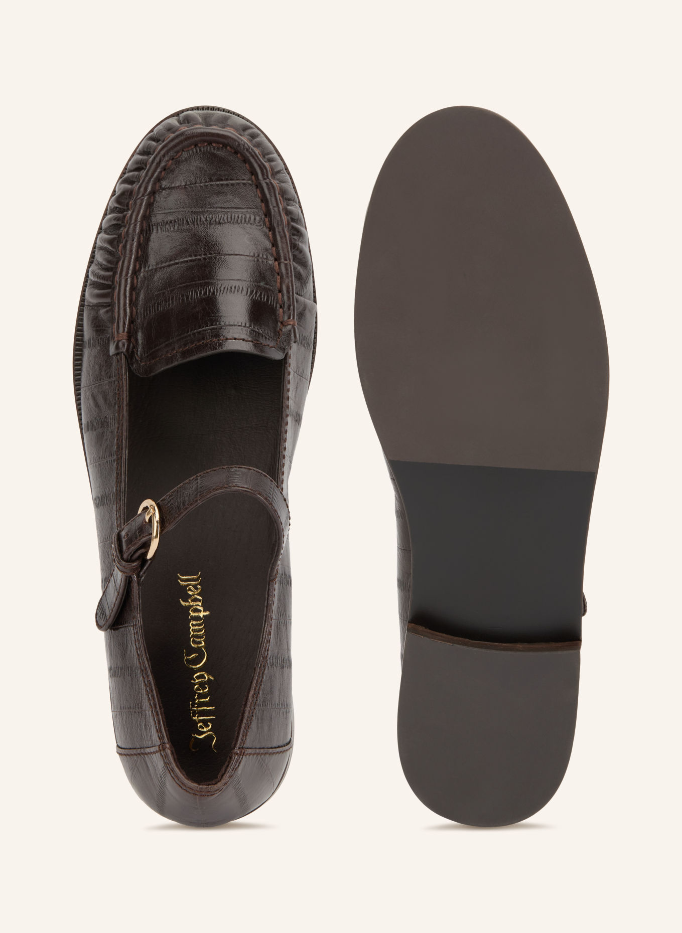 jeffrey campbell Mary-Jane ballerina's LILLITH: MARRON FONCÉ