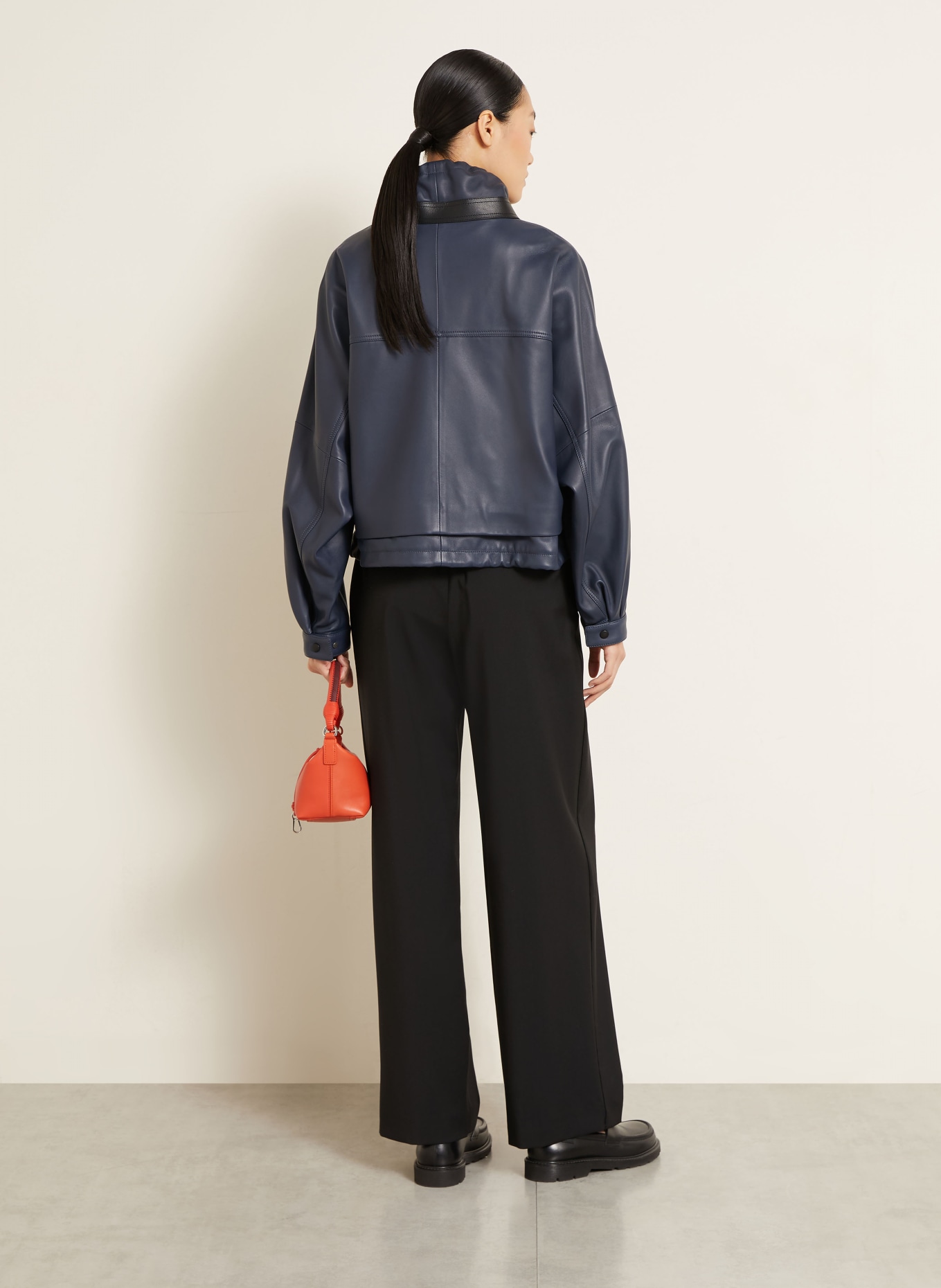 LOEWE Lederjacke: DUNKELBLAU