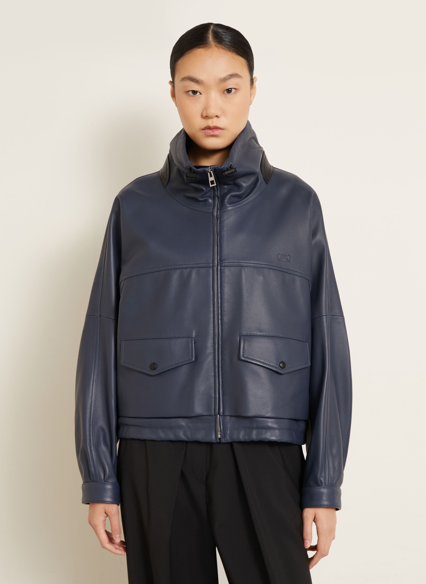 LOEWE Lederjacke: DUNKELBLAU