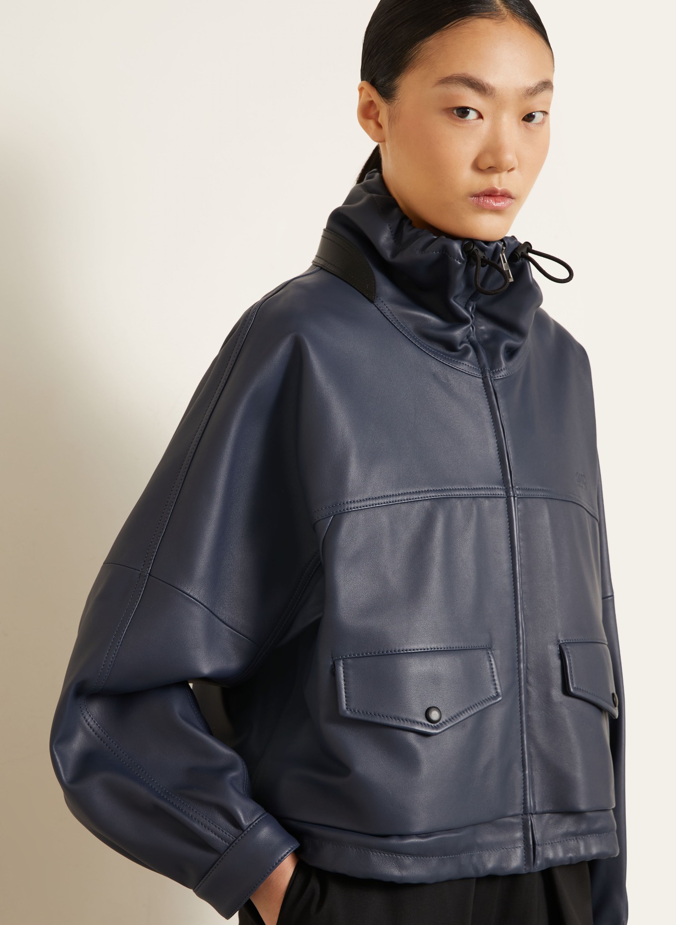 LOEWE Lederjacke: DUNKELBLAU