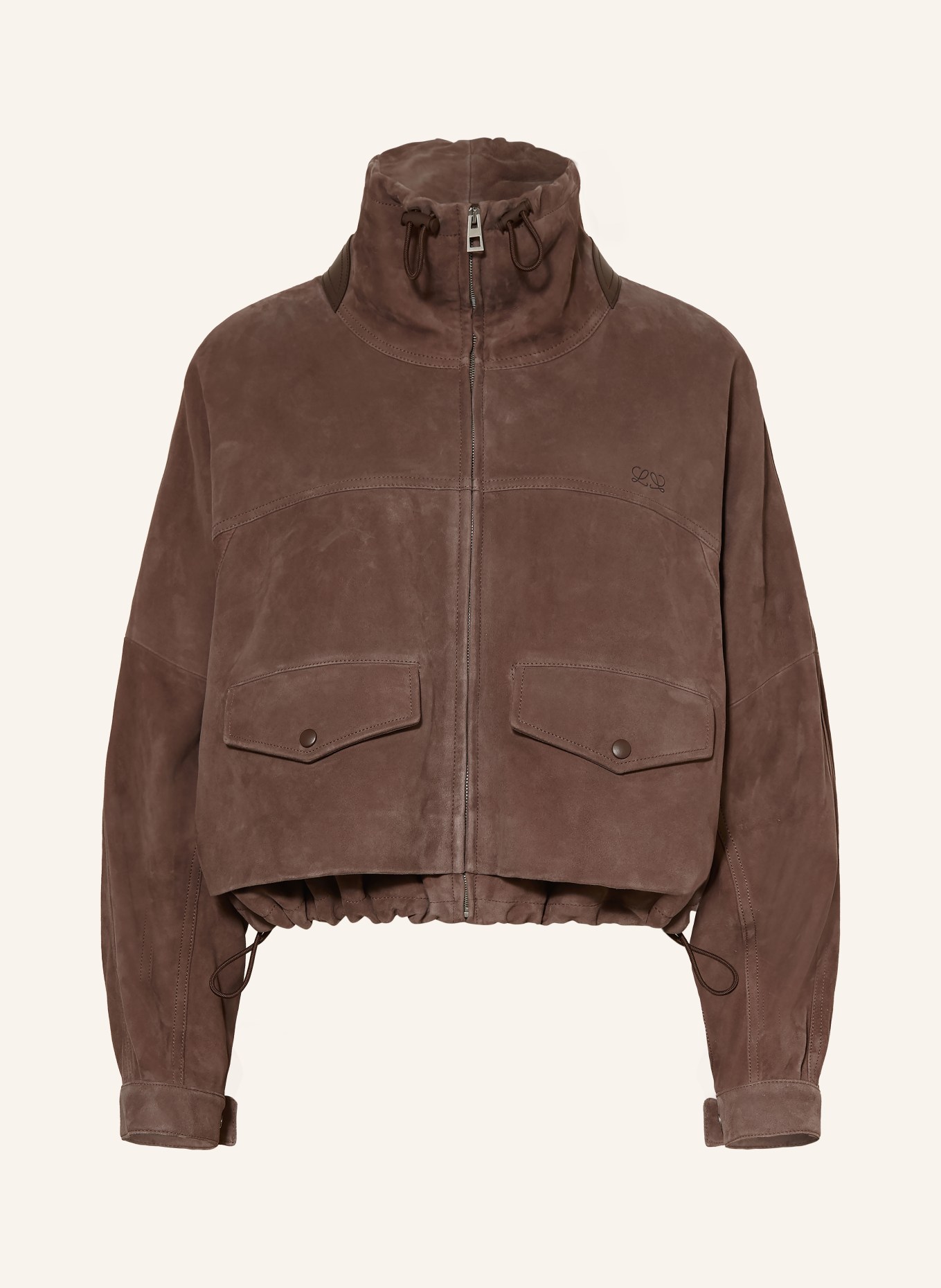 LOEWE Veste en cuir: MARRON FONCÉ