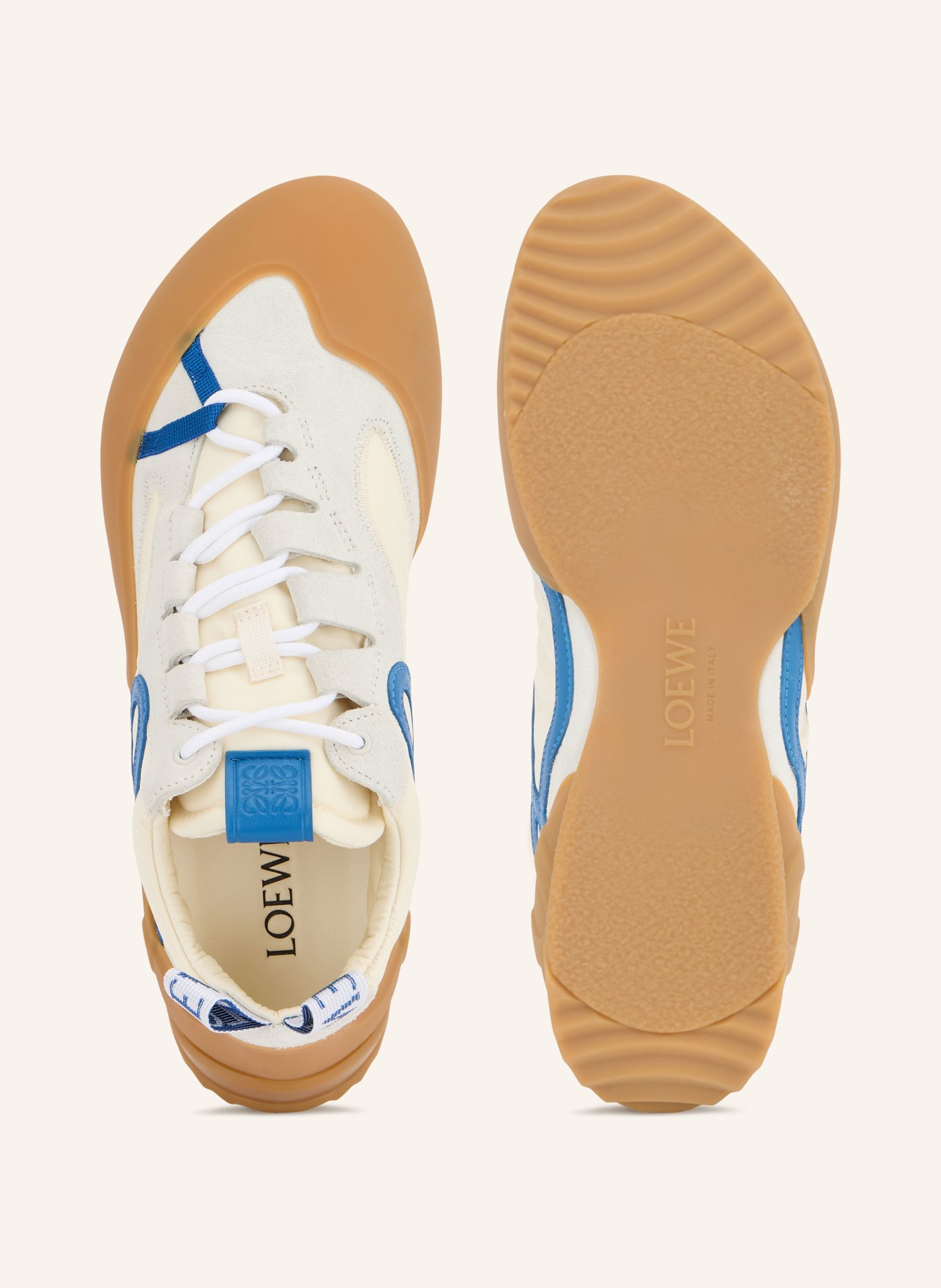 LOEWE Sneakers GRIP: ECRU / LICHTGRIJS / BLAUW
