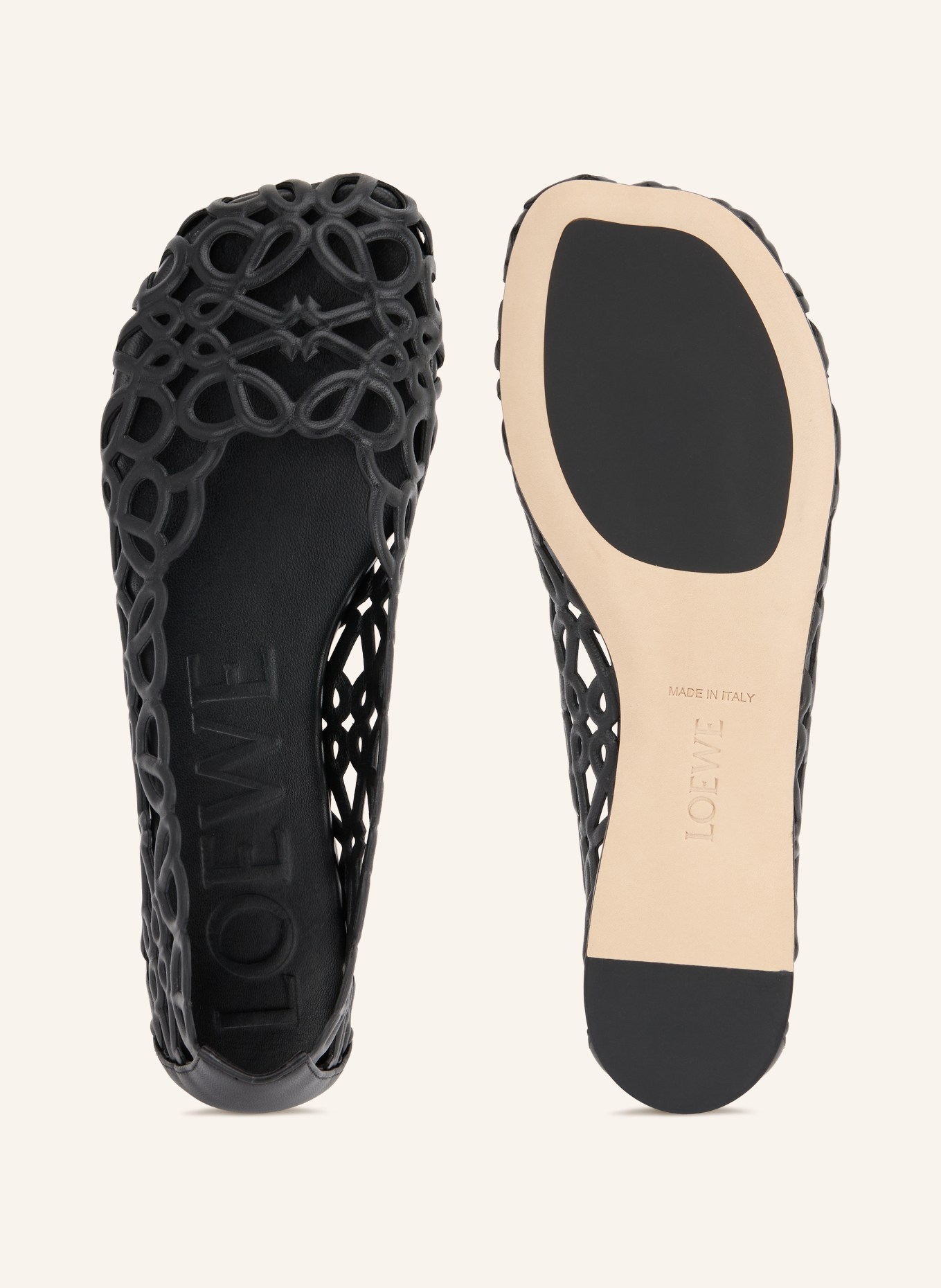 LOEWE Ballerina's PETAL ANAGRAM: ZWART