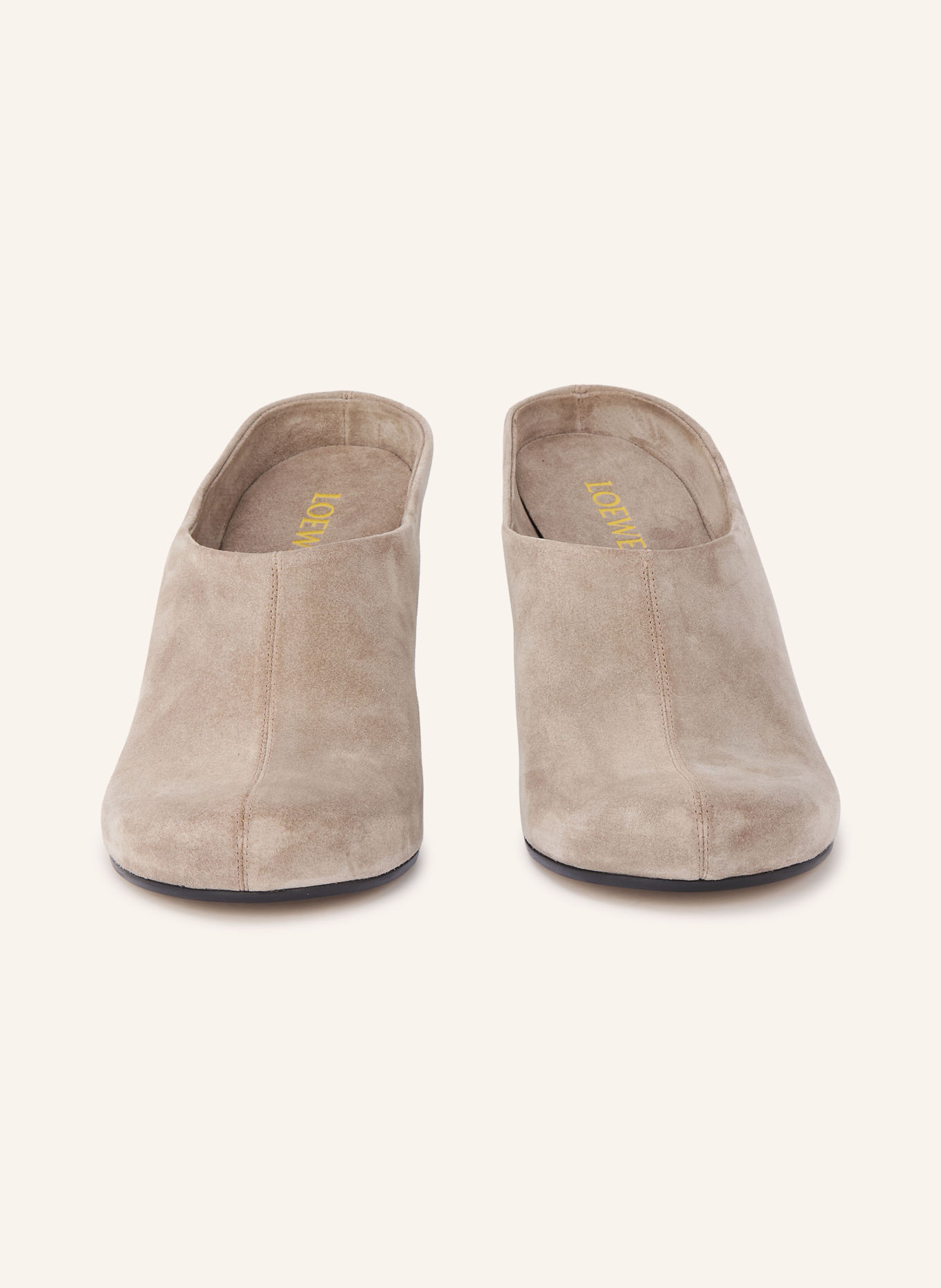 LOEWE OVAL Mules: TAUPE