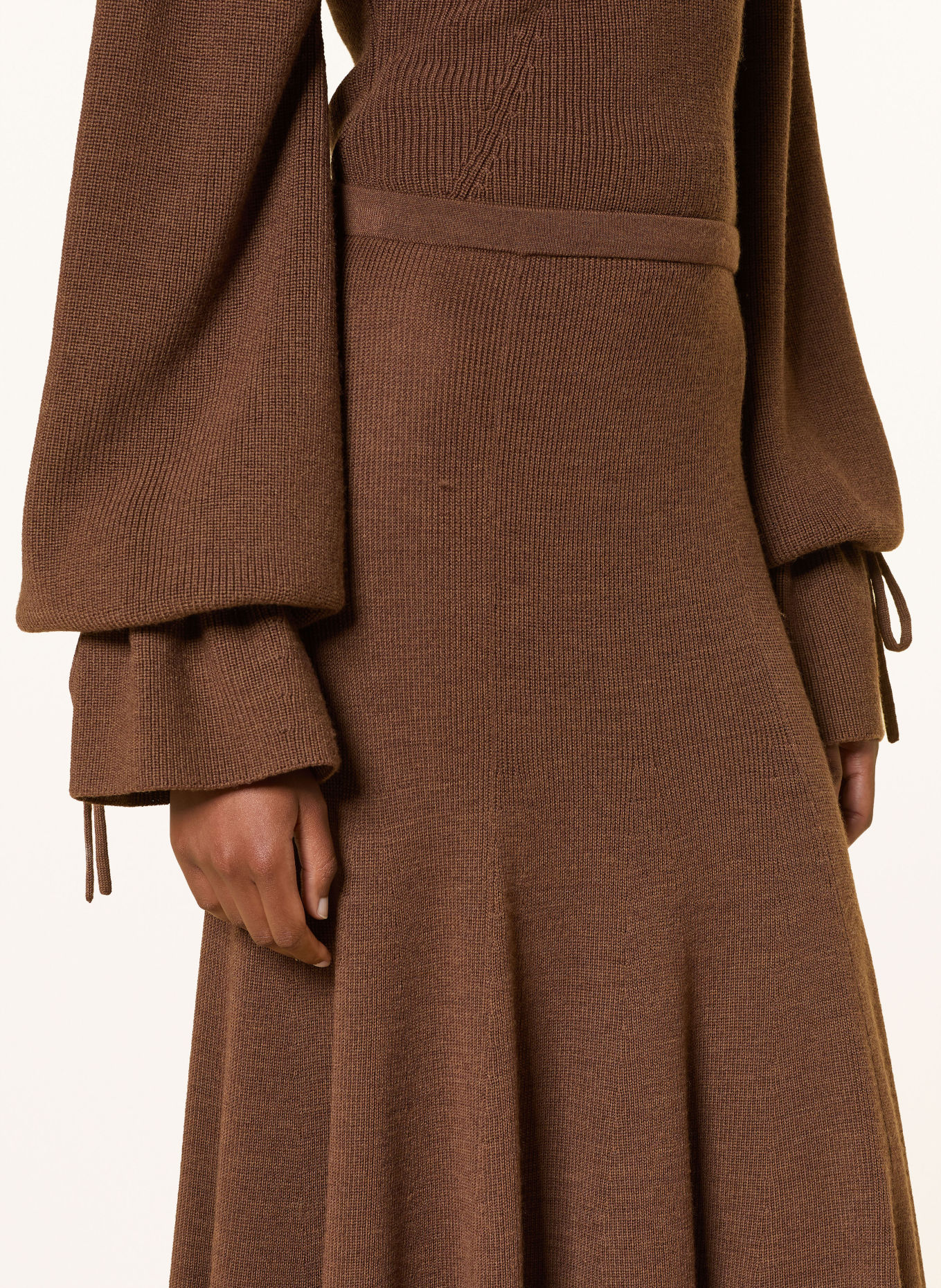 ULLA JOHNSON Jupe en maille AZARIA: MARRON