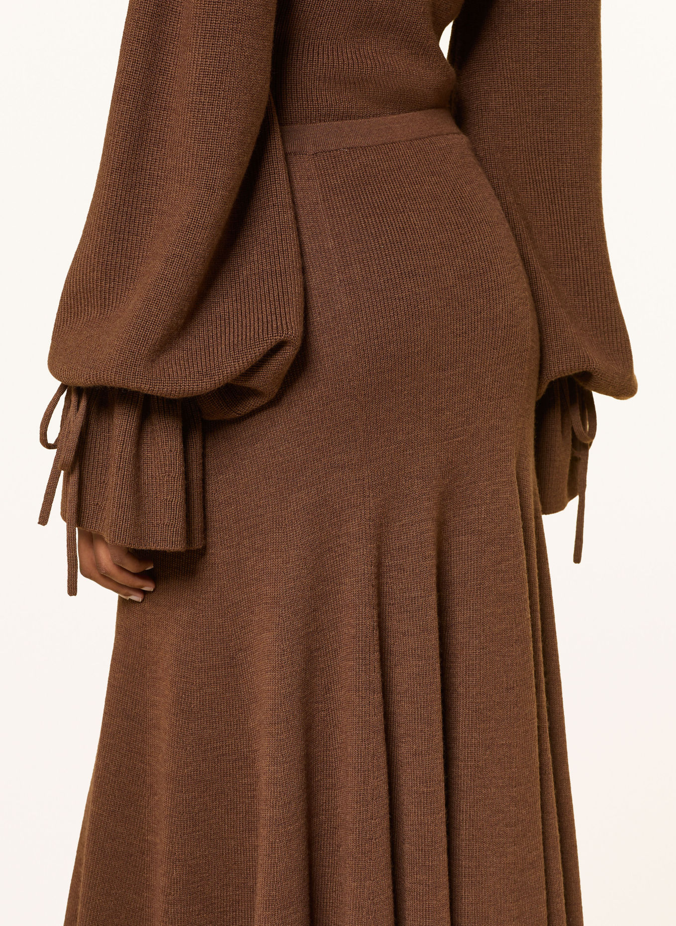 ULLA JOHNSON Jupe en maille AZARIA: MARRON