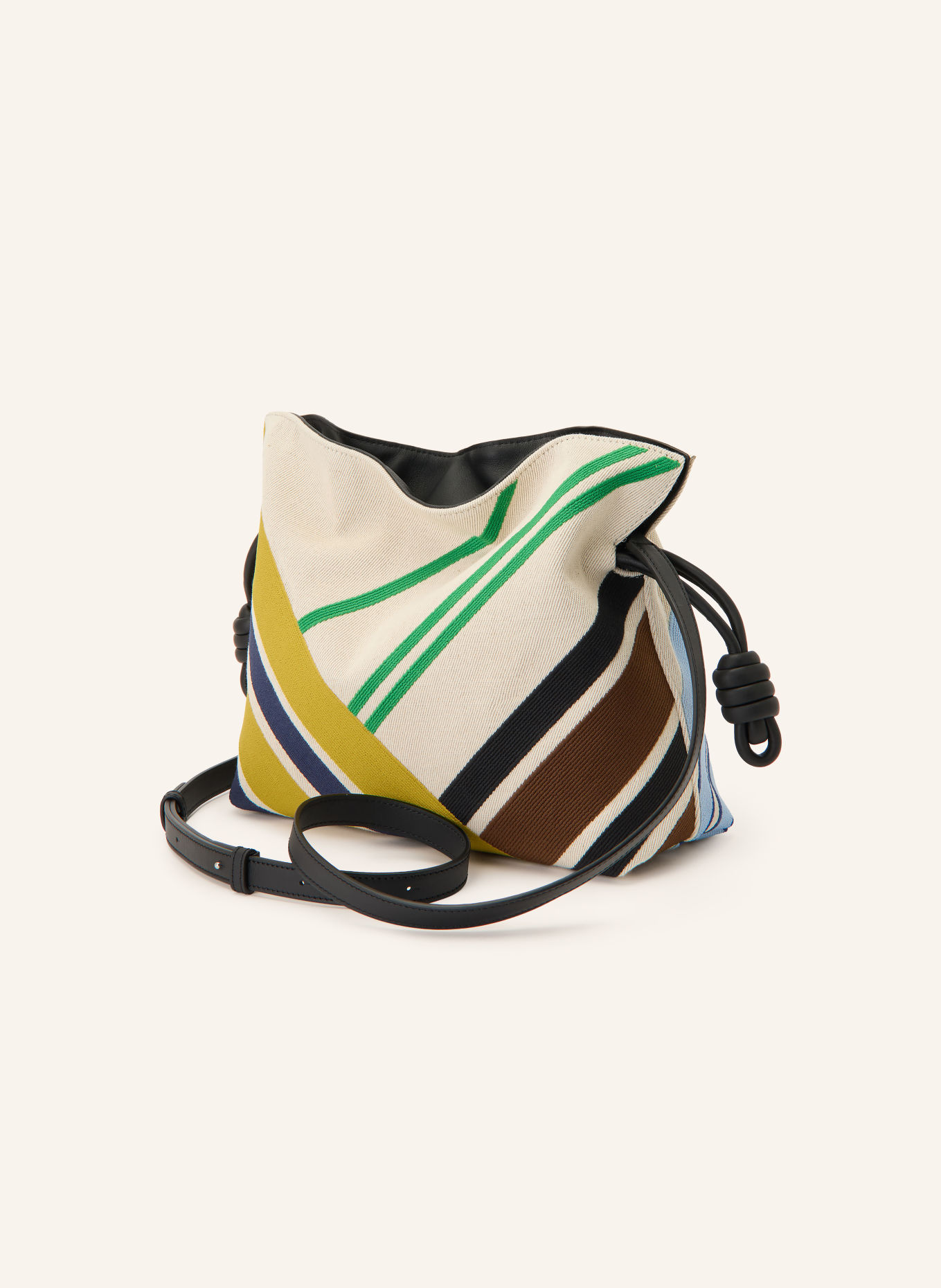 LOEWE Kopertówka FLAMENCO MEDIUM: ECRU / CZERWONY / JASNONIEBIESKI
