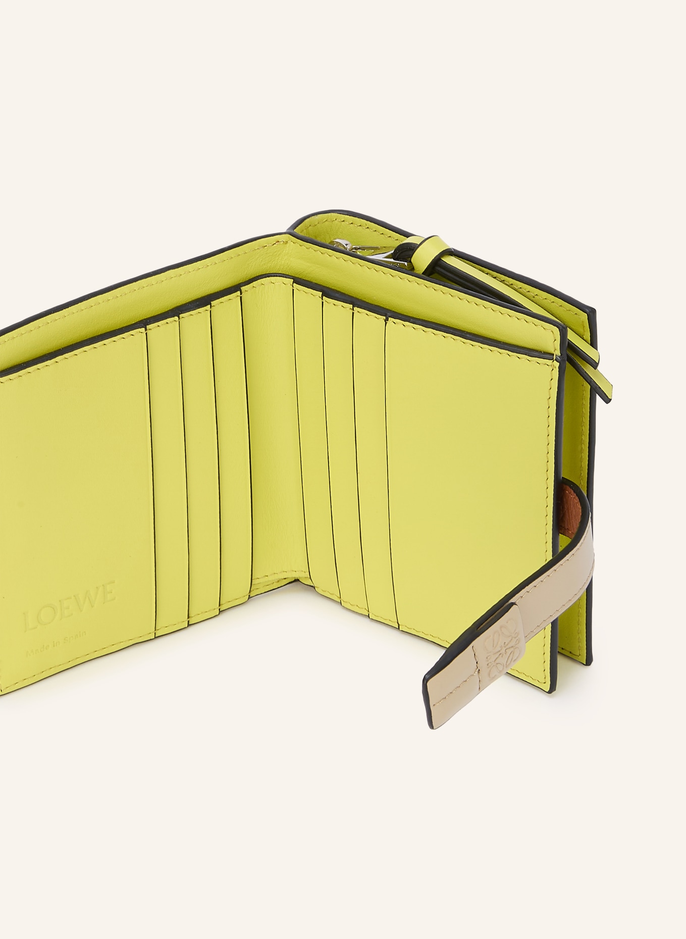 LOEWE Wallet: BROWN / BEIGE / LIGHT GREEN