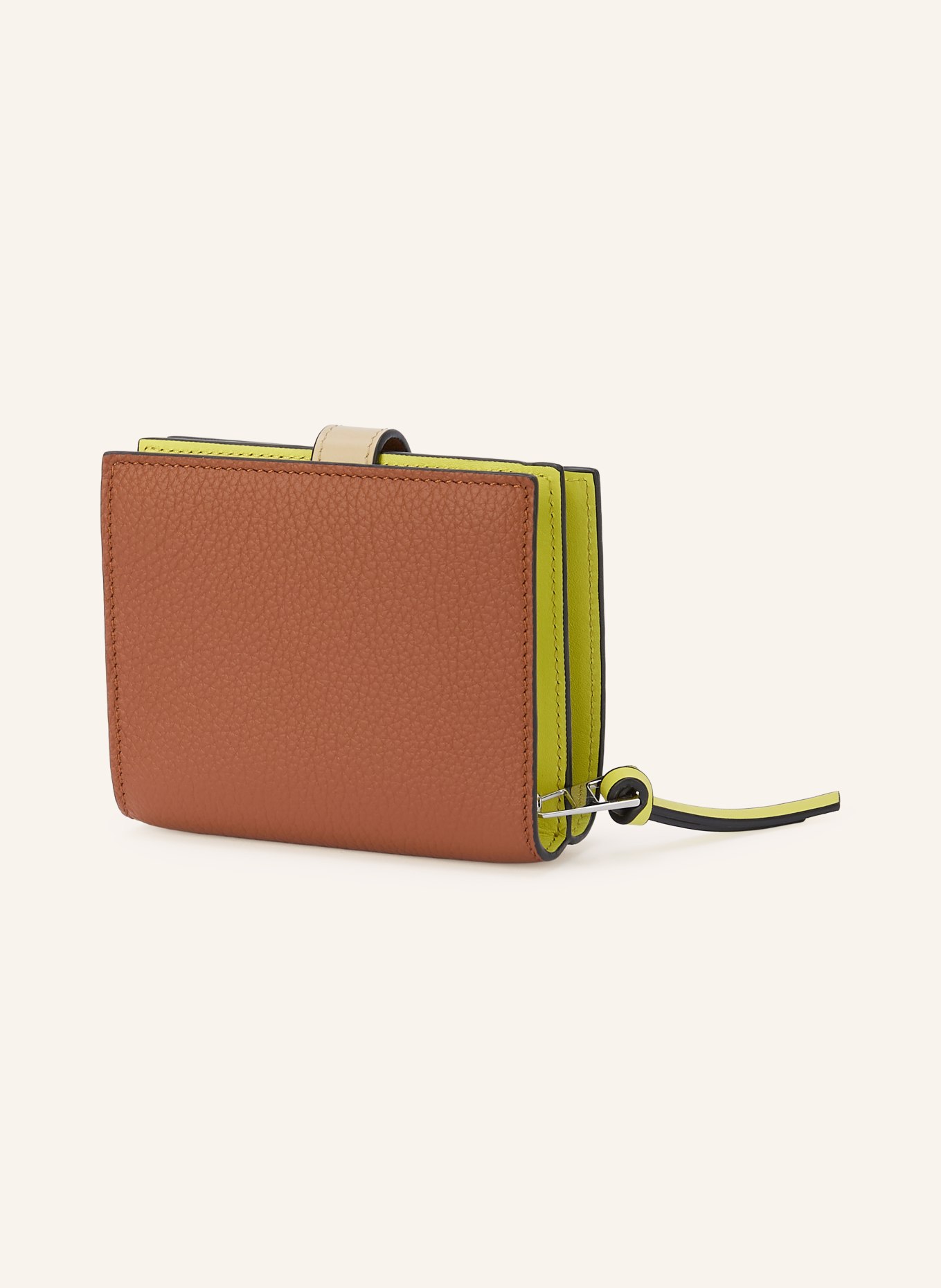 LOEWE Wallet: BROWN / BEIGE / LIGHT GREEN