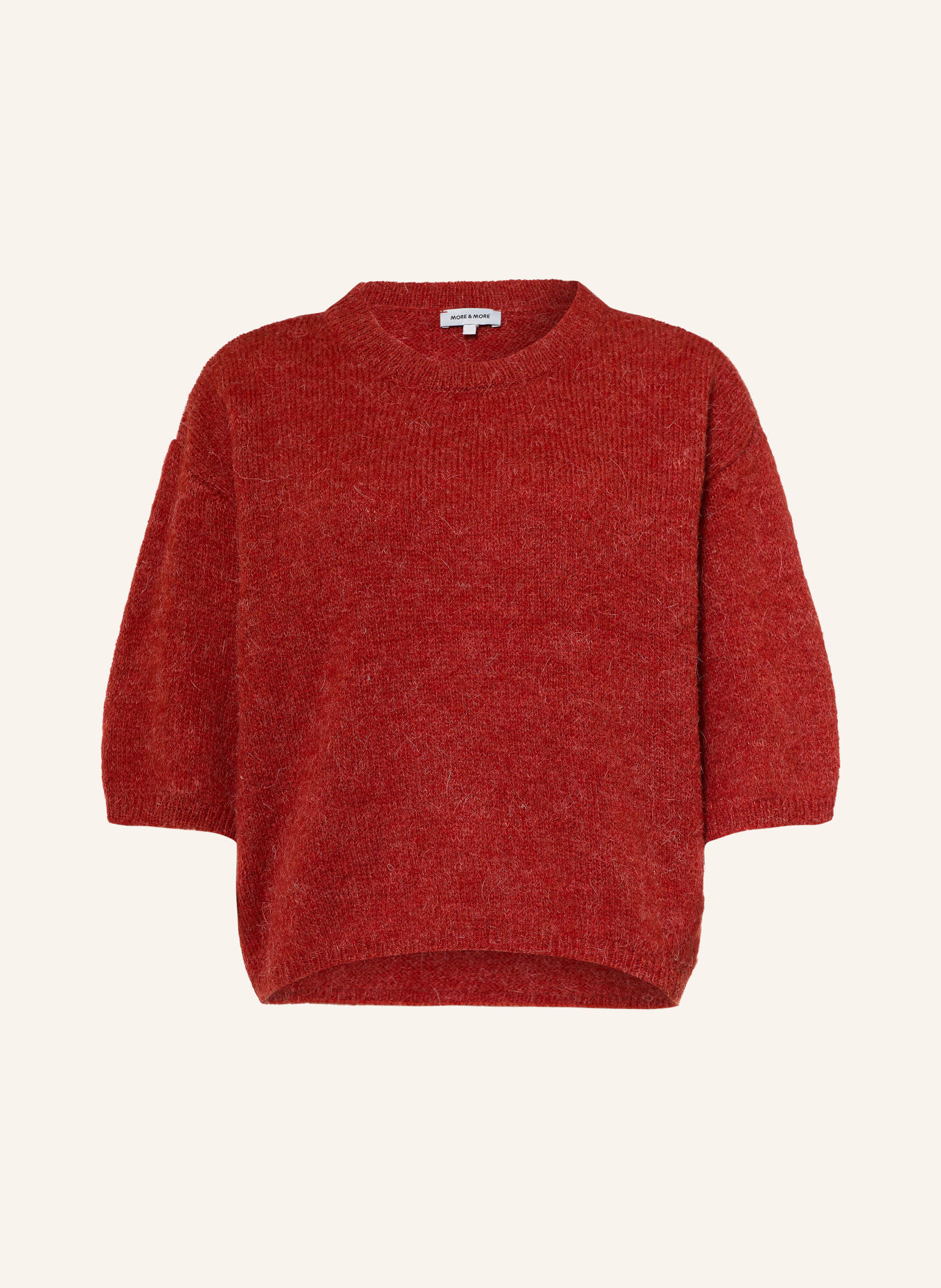 MORE & MORE Sweter z rękawami 3/4: CIEMNOCZERWONY
